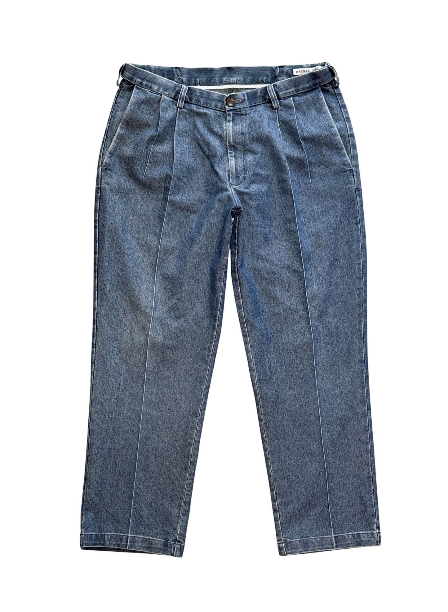 (SUP-564) HAGGAR 2TUCK STRETCH DENIM SLACKS - W36 x L29