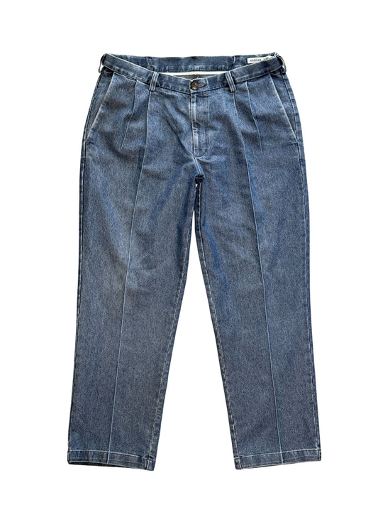 (SUP-564) HAGGAR 2TUCK STRETCH DENIM SLACKS - W36 x L29