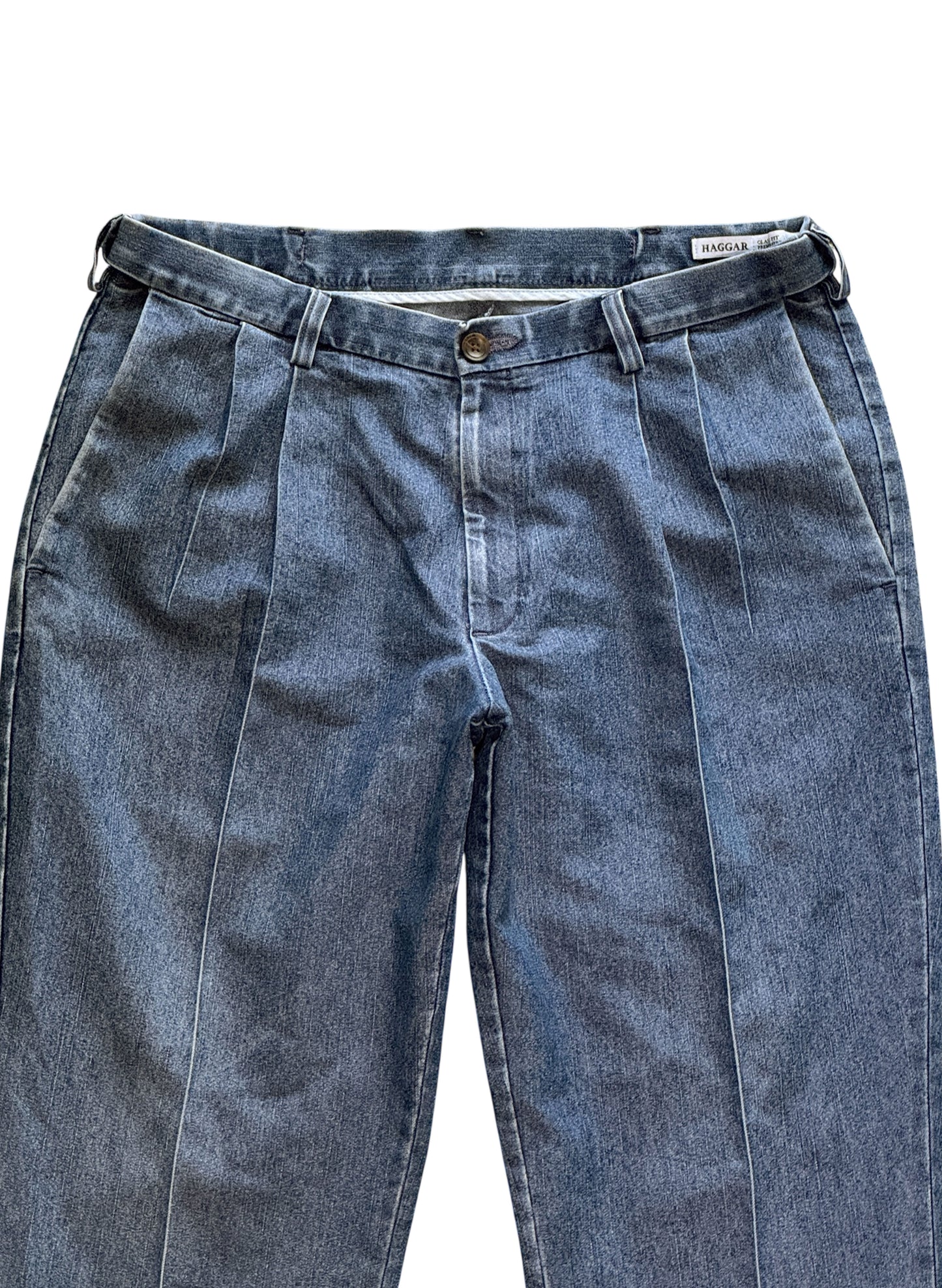 (SUP-564) HAGGAR 2TUCK STRETCH DENIM SLACKS - W36 x L29