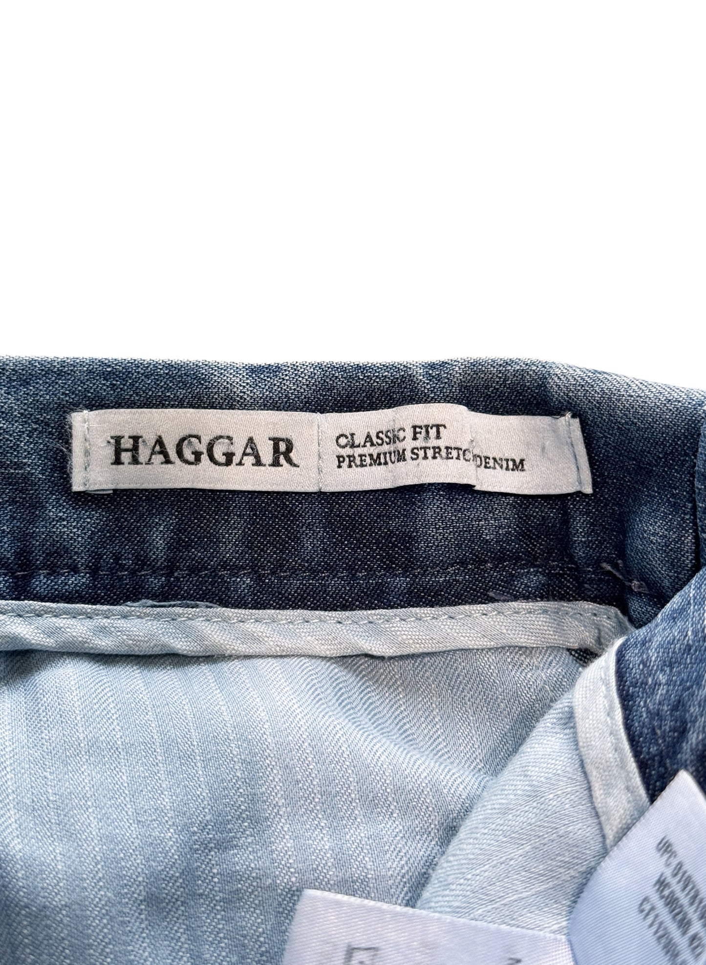 (SUP-564) HAGGAR 2TUCK STRETCH DENIM SLACKS - W36 x L29