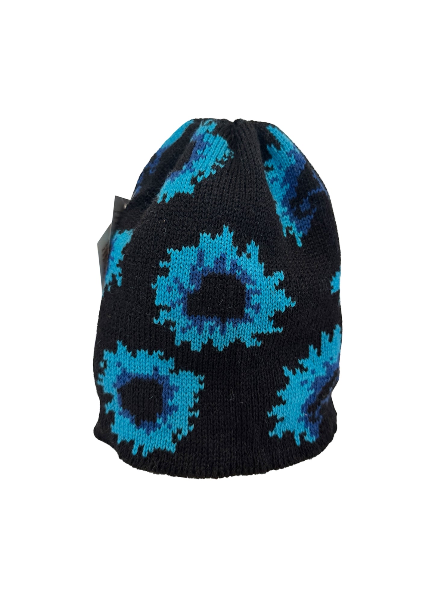 (SUP-444) HIGHLAND2000 SUNFLOWER WOOL KNIT CAP - BLUE - MADE IN ENGLAND