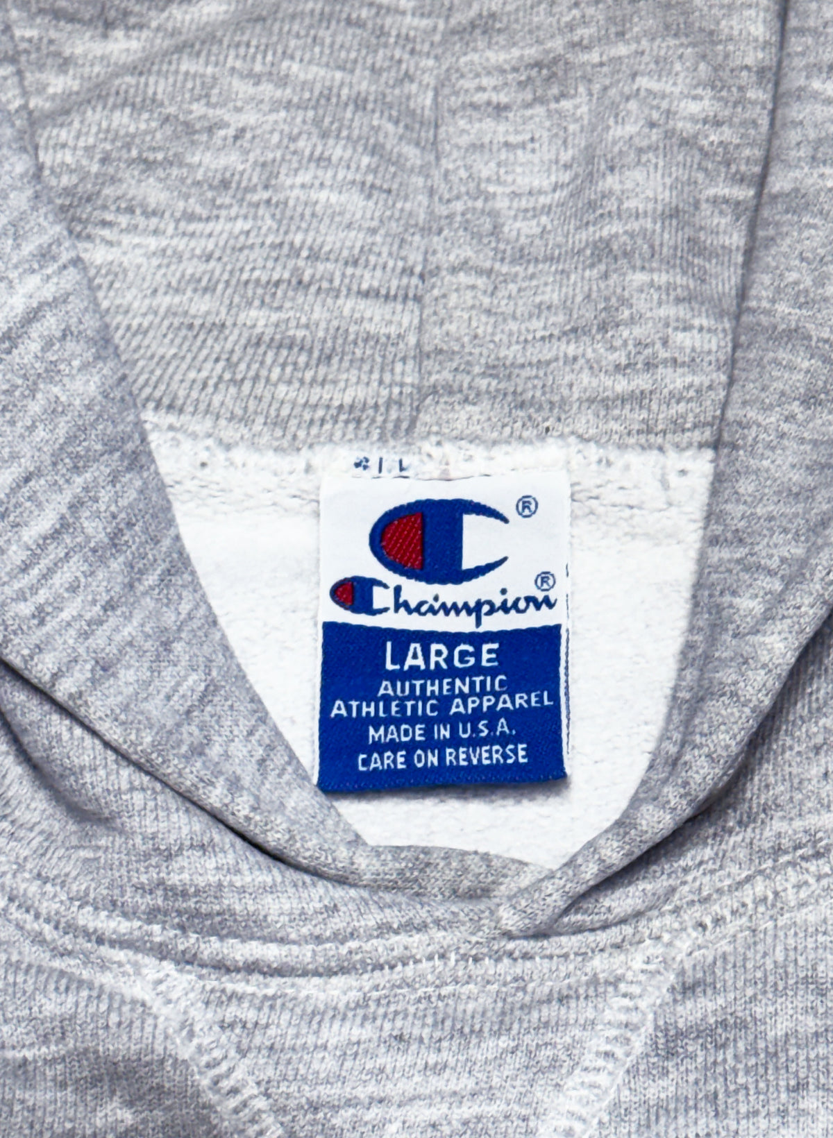 (SUP-861) 90s Champion SCRIPT LOGO HOODIE - L - MADE IN U.S.A.