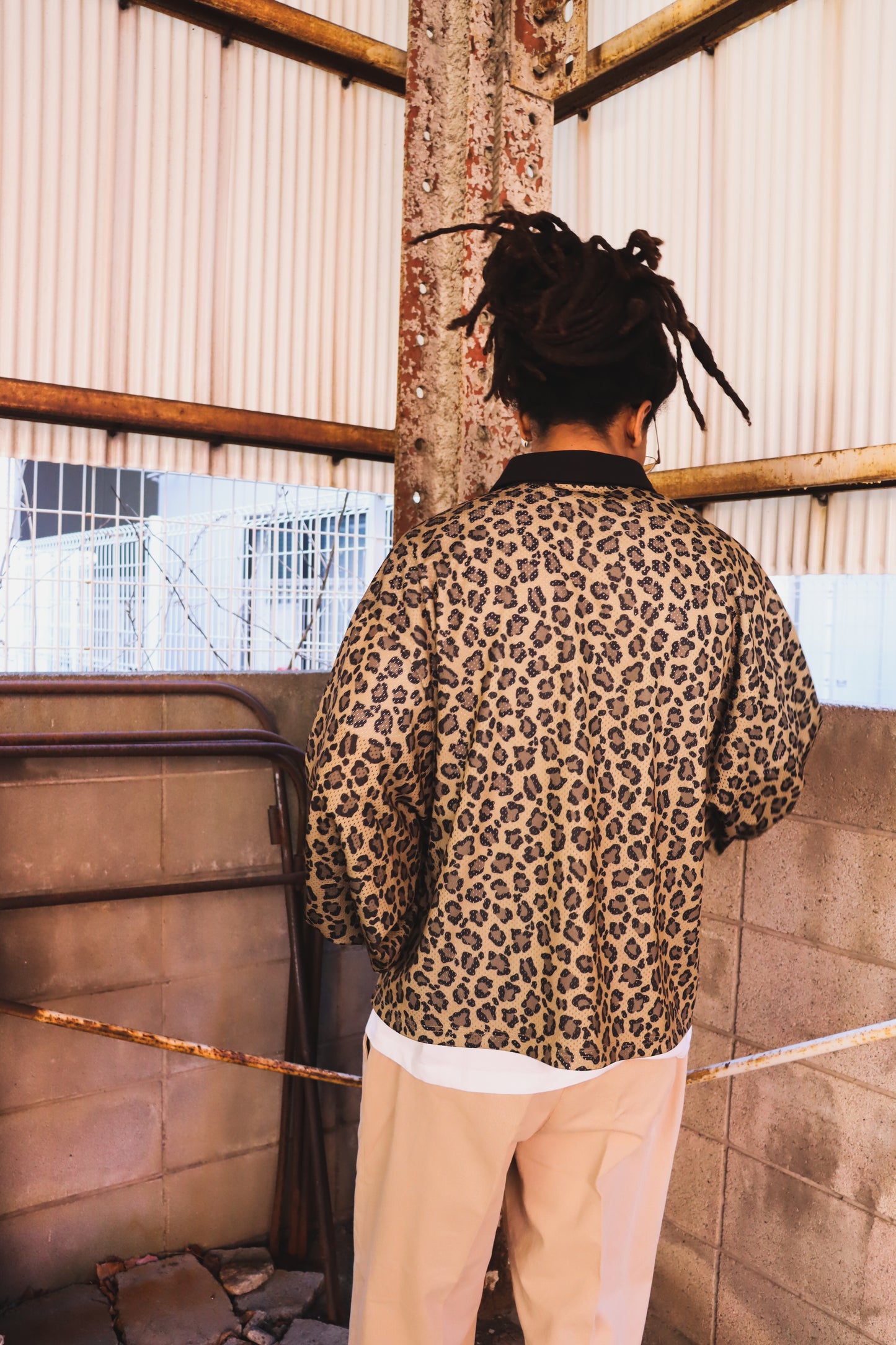 WOODBLOCK LS MESH RUGGER SHIRT LEOPARD (WB-26SS-012)