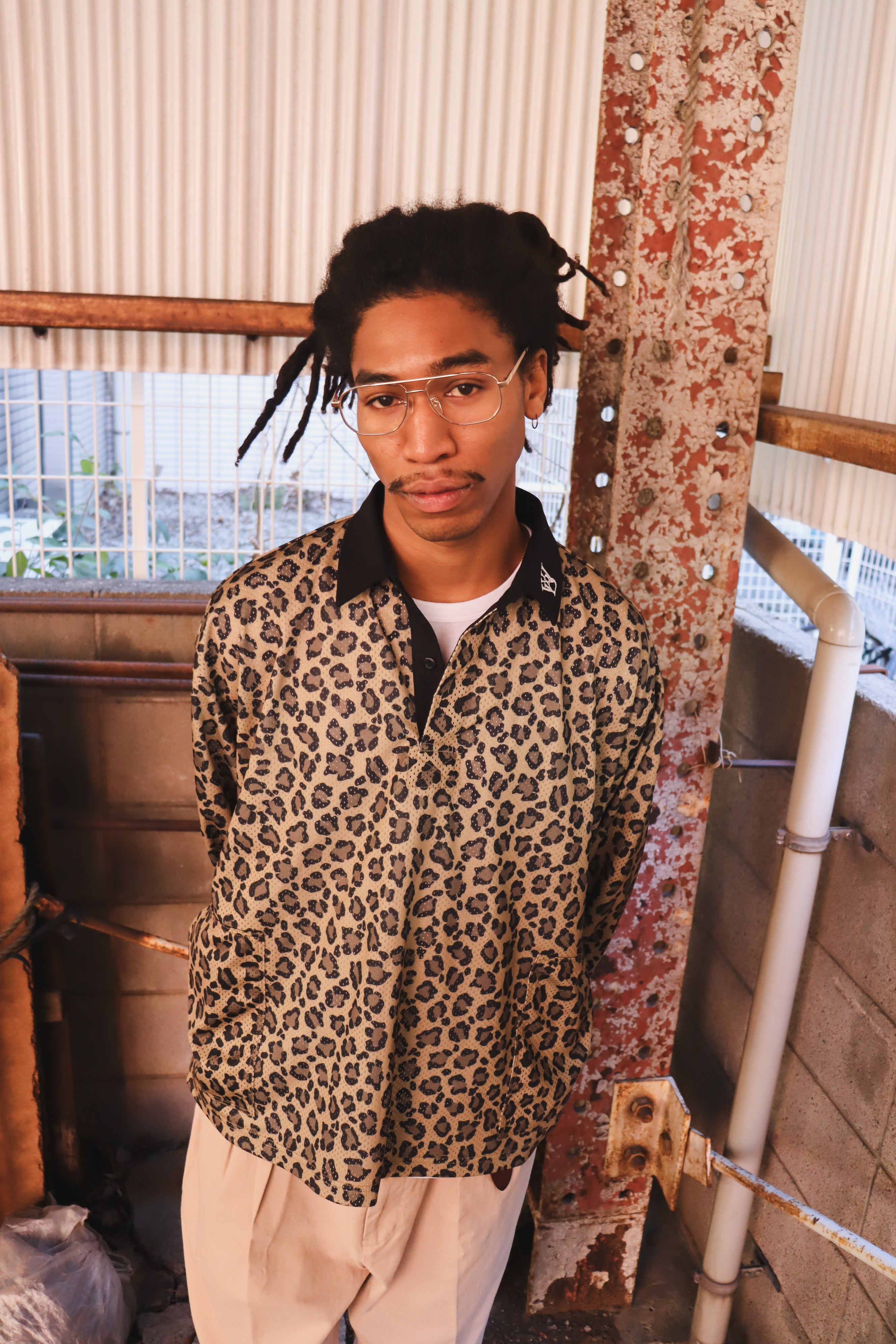 トップス WOODBLOCK LS MESH RUGGER SHIRT LEOPARD WOODBLOCK LS MESH RUGGER SHIRT LEOPARD (WB-26SS-012)
