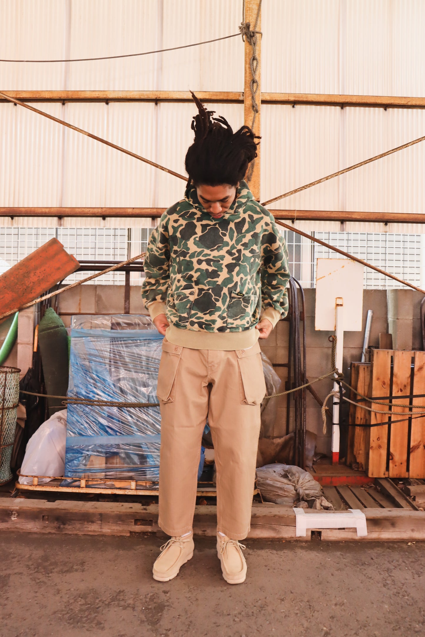 WOODBLOCK DUCK HUNTER CAMO SWEAT HOODIE (WB-26SS-005)
