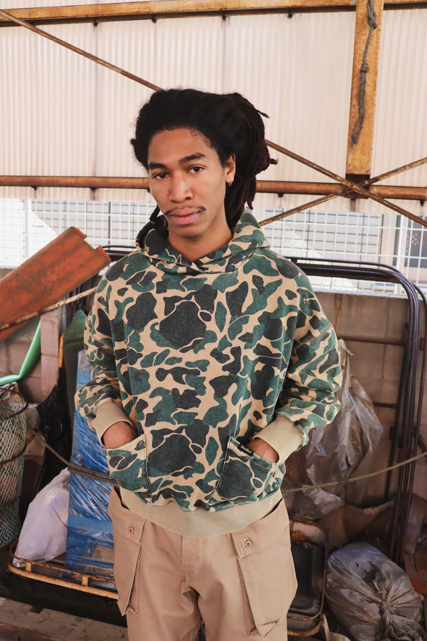 WOODBLOCK DUCK HUNTER CAMO SWEAT HOODIE (WB-26SS-005)
