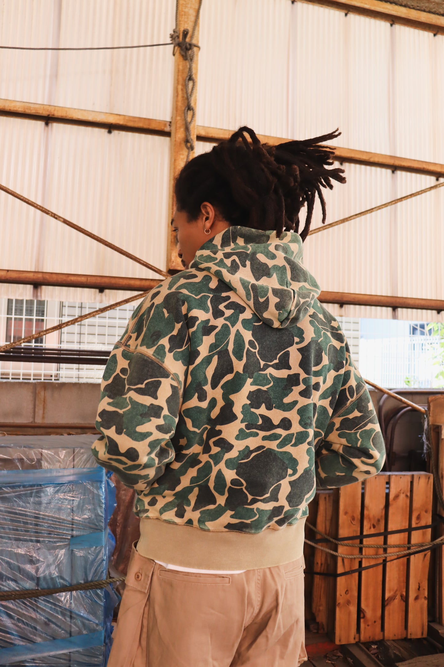 WOODBLOCK DUCK HUNTER CAMO SWEAT HOODIE (WB-26SS-005)