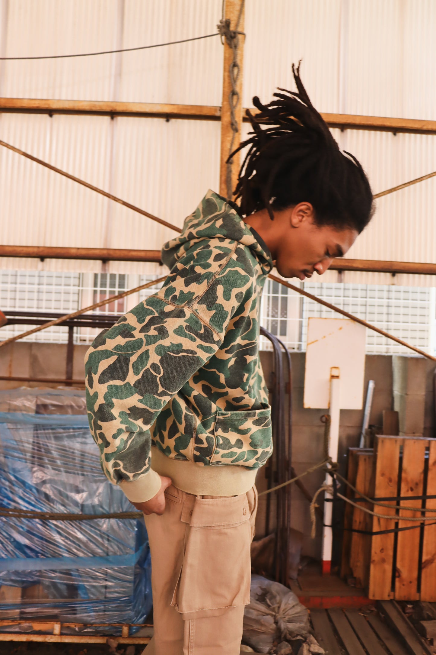 WOODBLOCK DUCK HUNTER CAMO SWEAT HOODIE (WB-26SS-005)