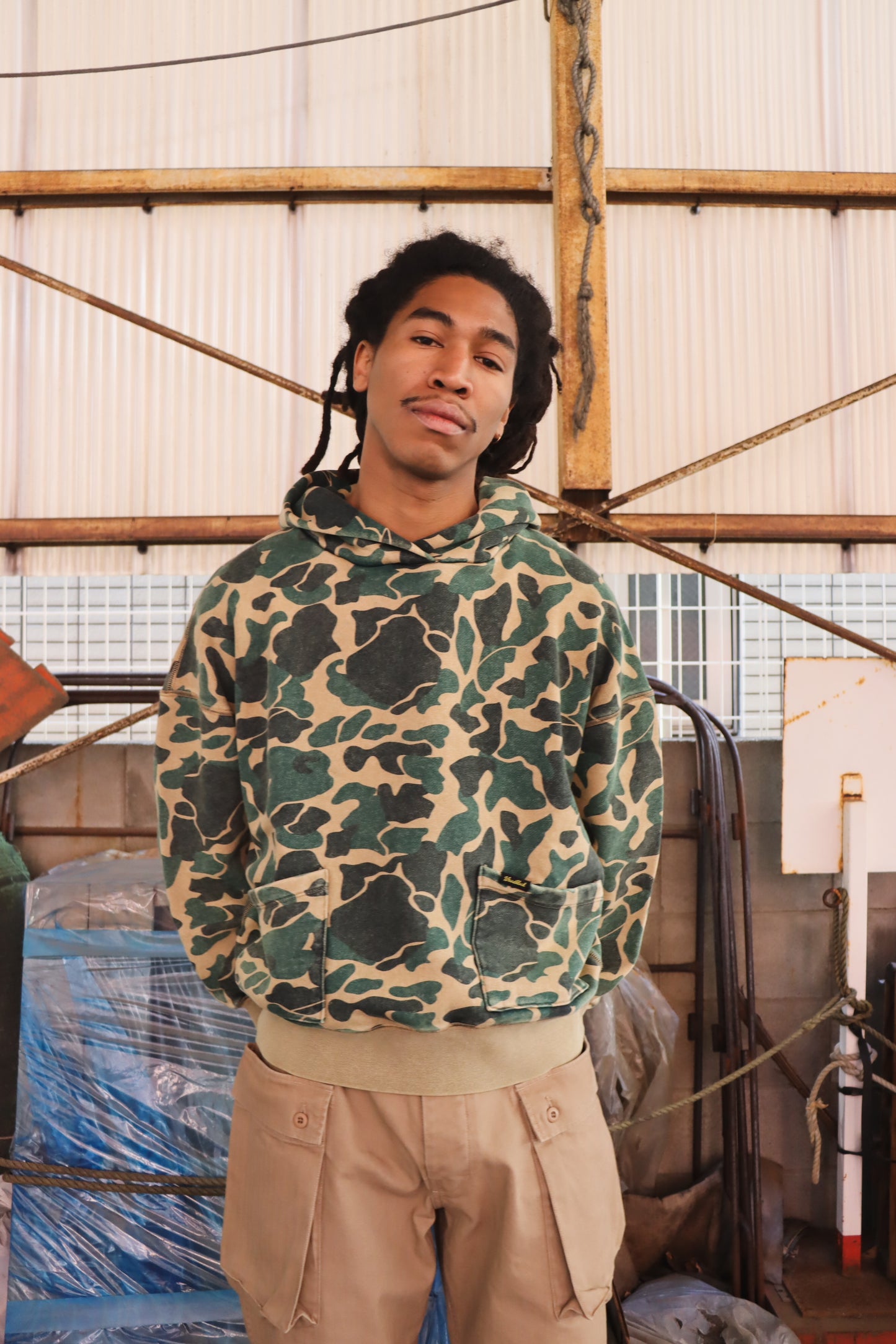 WOODBLOCK DUCK HUNTER CAMO SWEAT HOODIE (WB-26SS-005)