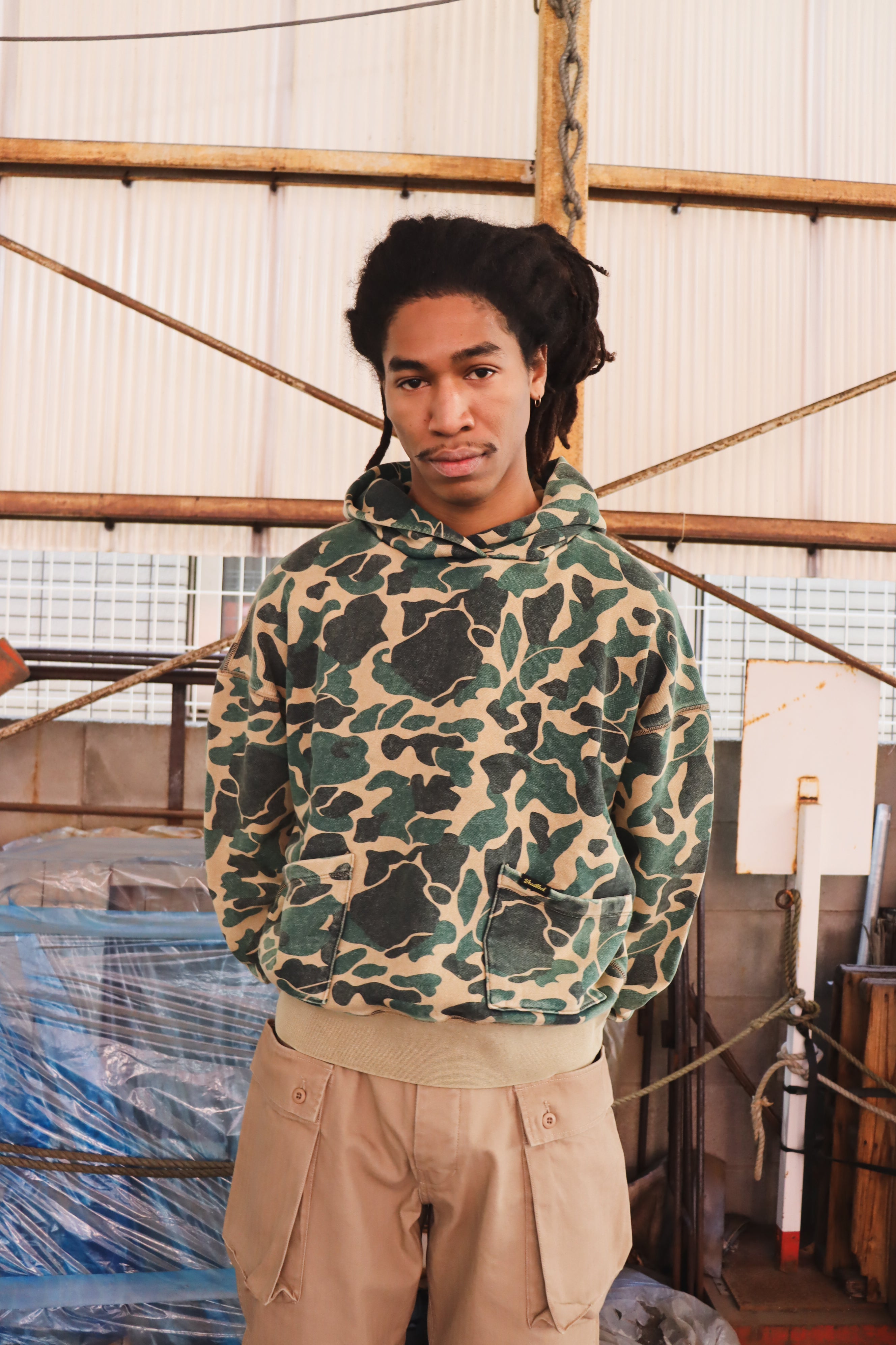 WOODBLOCK DUCK HUNTER CAMO SWEAT HOODIE (WB-26SS-005)