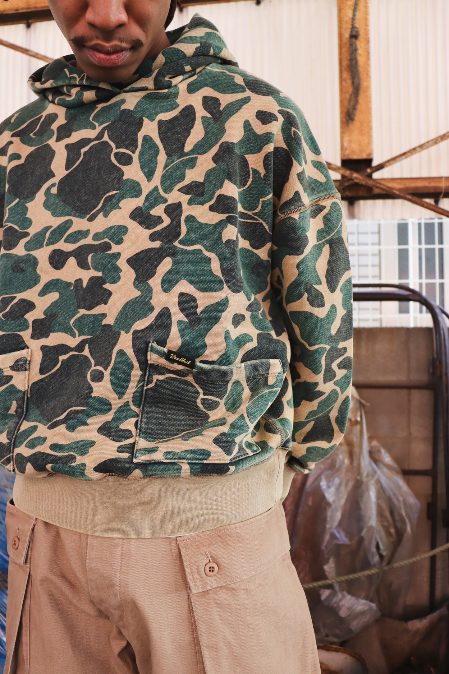 WOODBLOCK DUCK HUNTER CAMO SWEAT HOODIE (WB-26SS-005)
