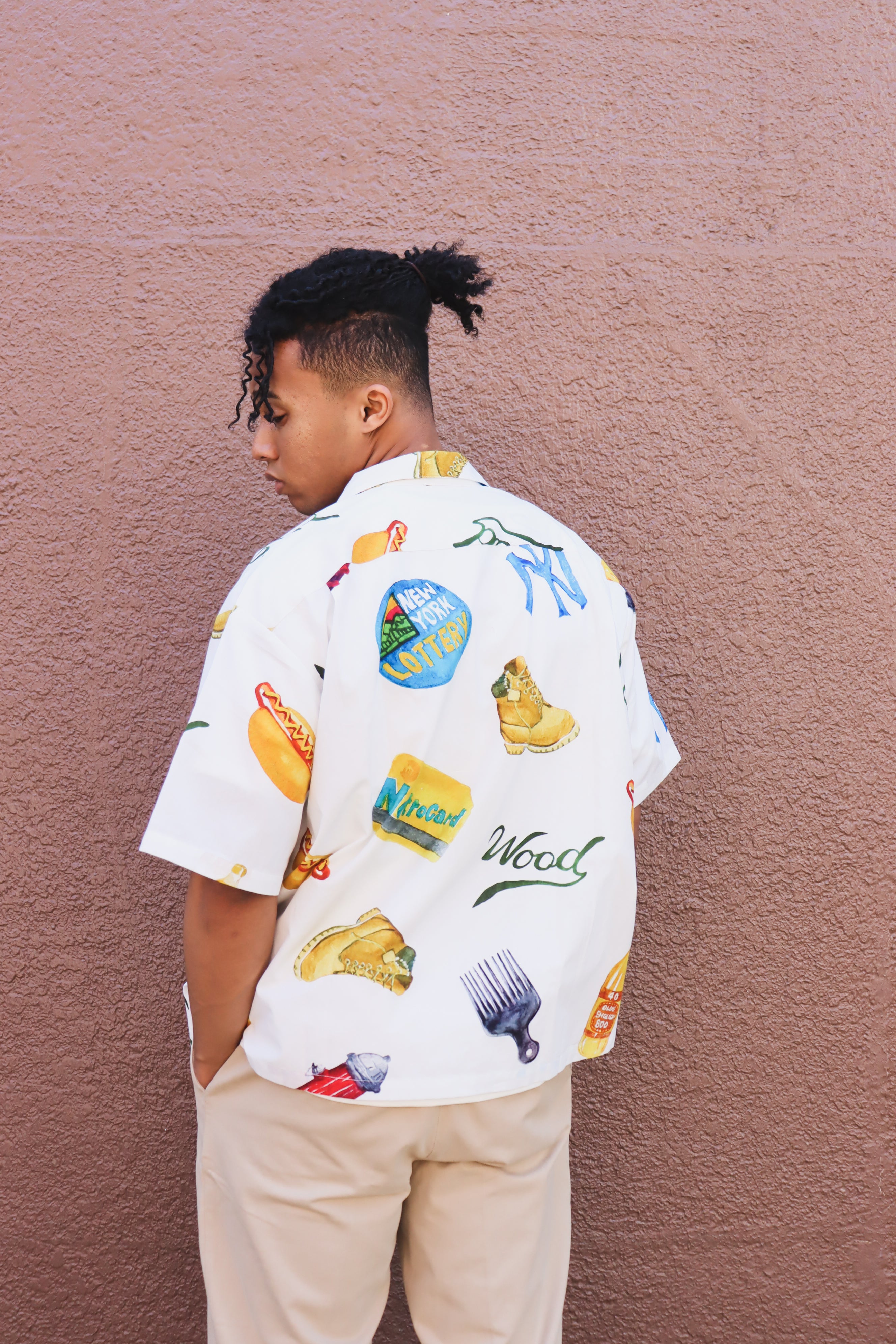 WOODBLOCK x TSUYOSHI YAMANAKA SS OPEN COLLAR SHIRT WHITE (WB-26SS-021)