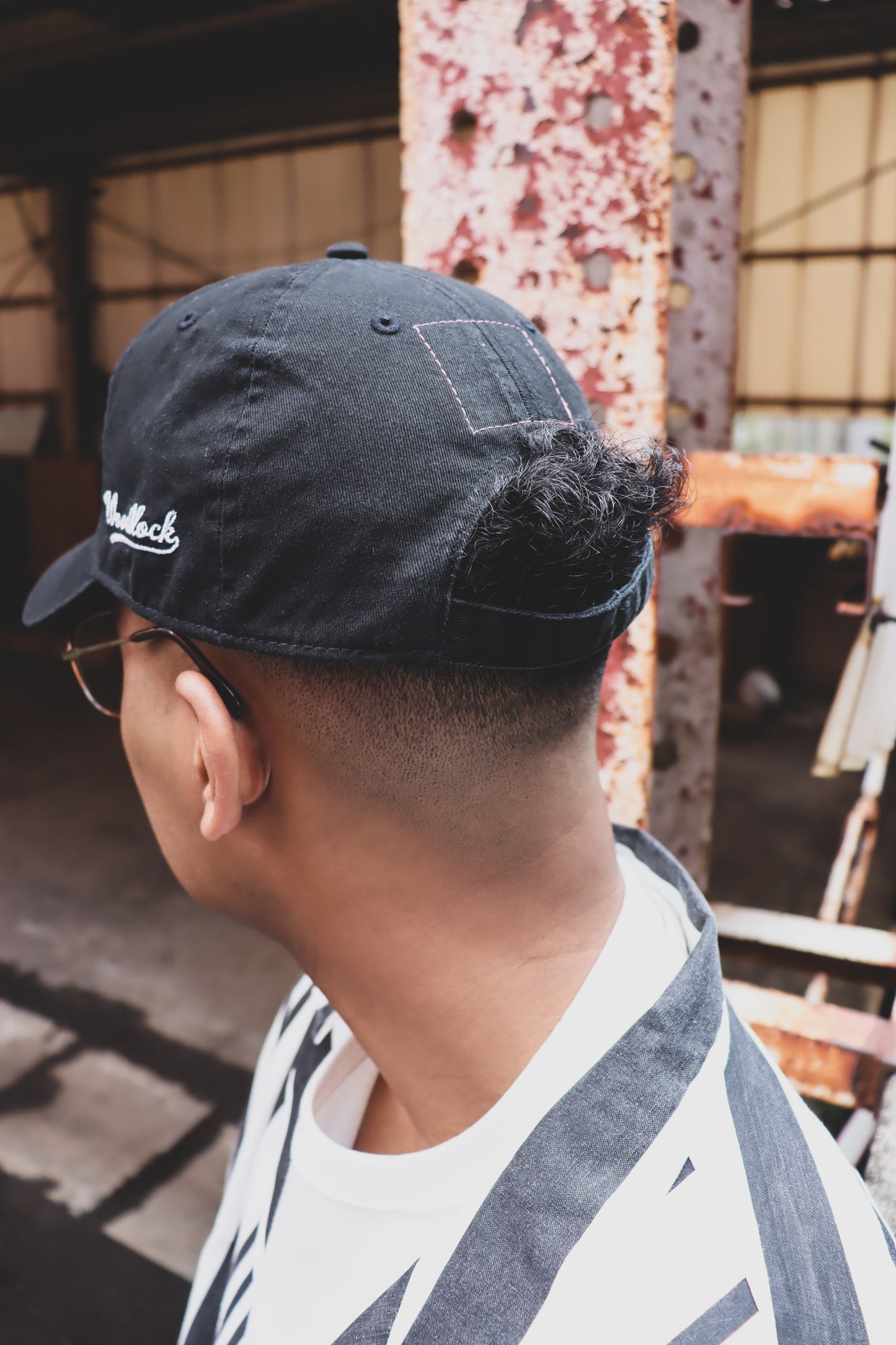 FLYING DUTCHMAN + OMAKASE + WOODBLOCK 6PANEL COTTON TWILL CAP BLACK (WB-26SS-015)