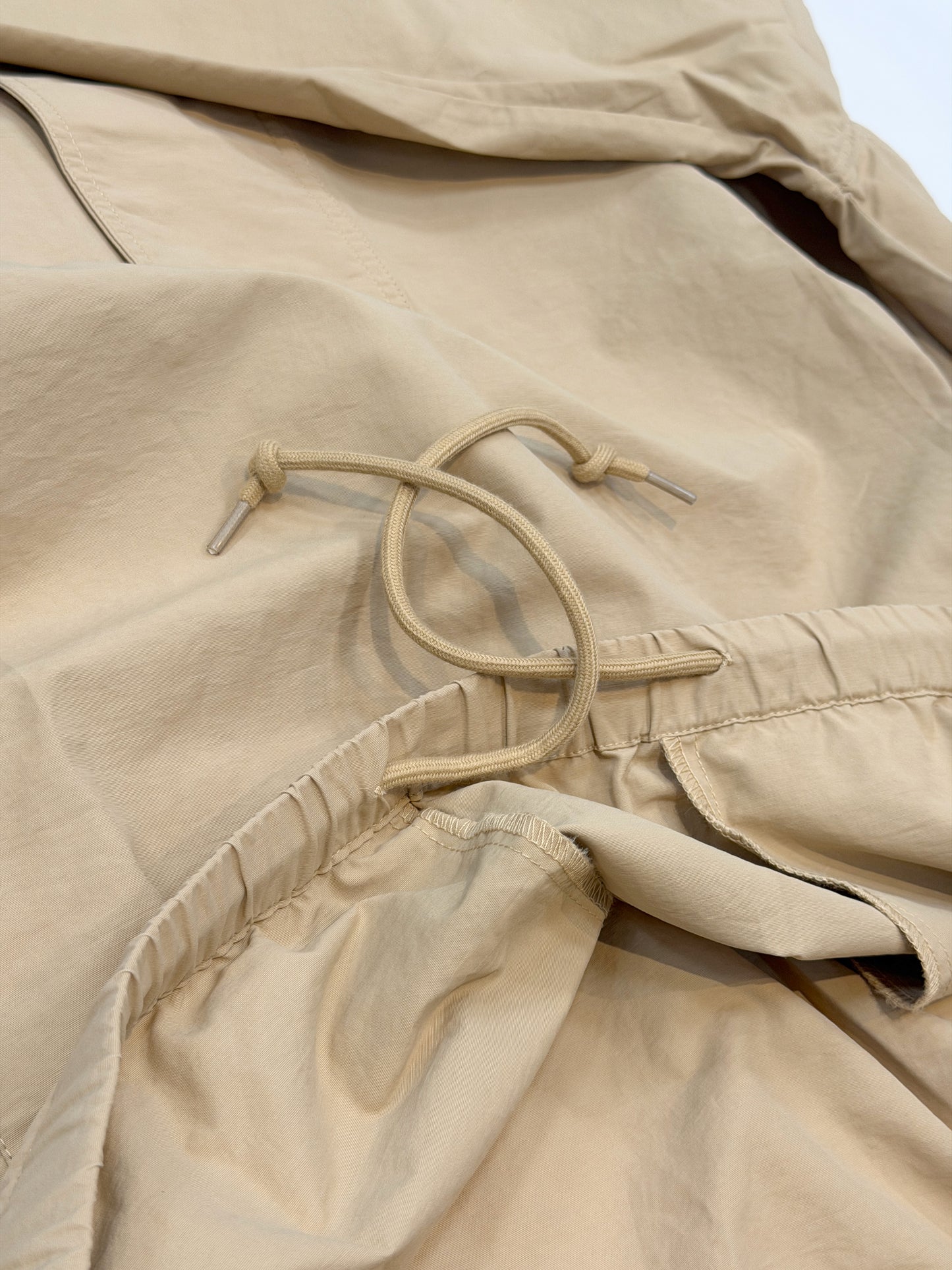 WOODBLOCK COTTON NYLON PULLOVER ANORAK BEIGE (WB-26SS-006)