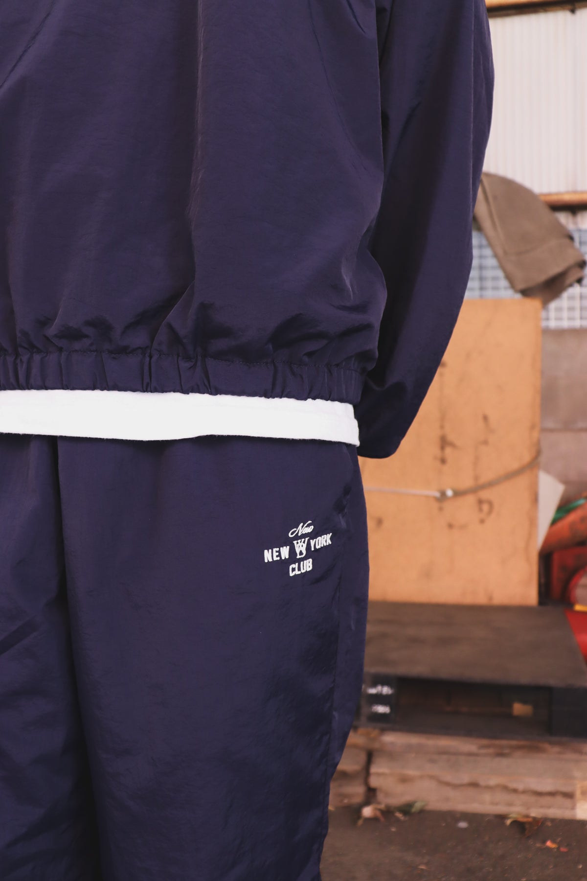 WOODBLOCK x NEW NEW YORK CLUB NYLON PANTS NAVY (WB-26AW-007)