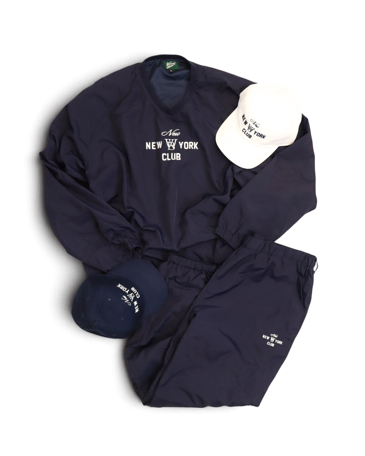 WOODBLOCK x NEW NEW YORK CLUB PULL OVER NYLON JACKET NAVY (WB-26AW-006)