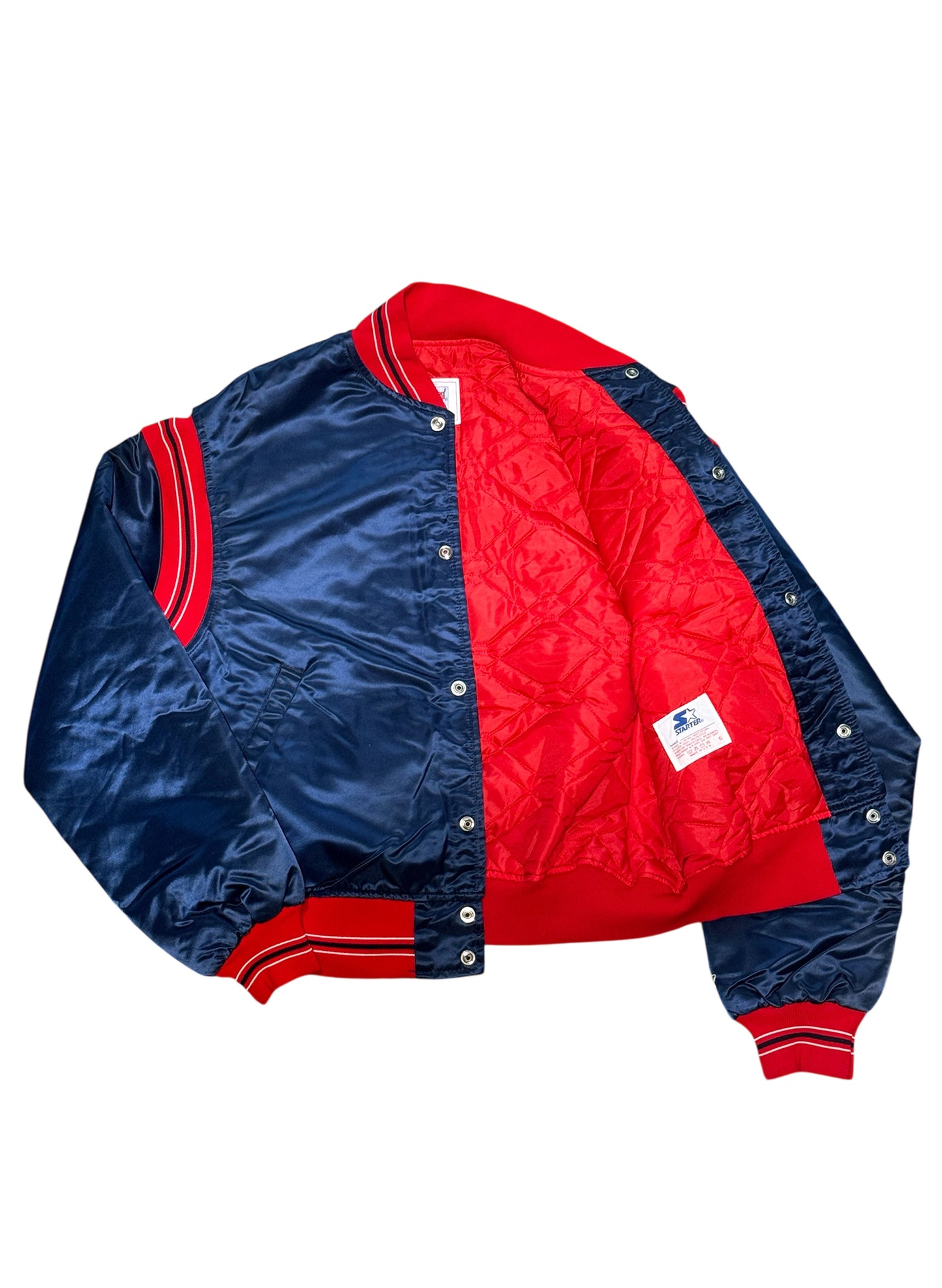 (SUP-534) STARTER MLB INDIANS NYLON STADIUM JACKET - MADE IN U.S.A.