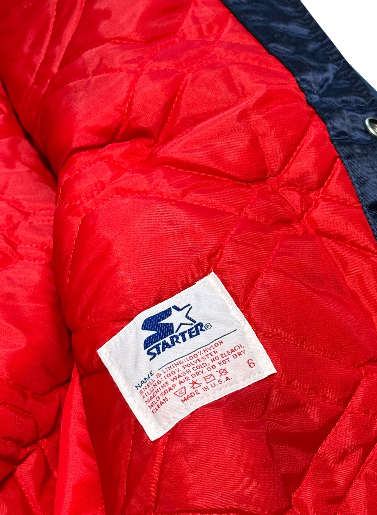 (SUP-534) STARTER MLB INDIANS NYLON STADIUM JACKET - MADE IN U.S.A.