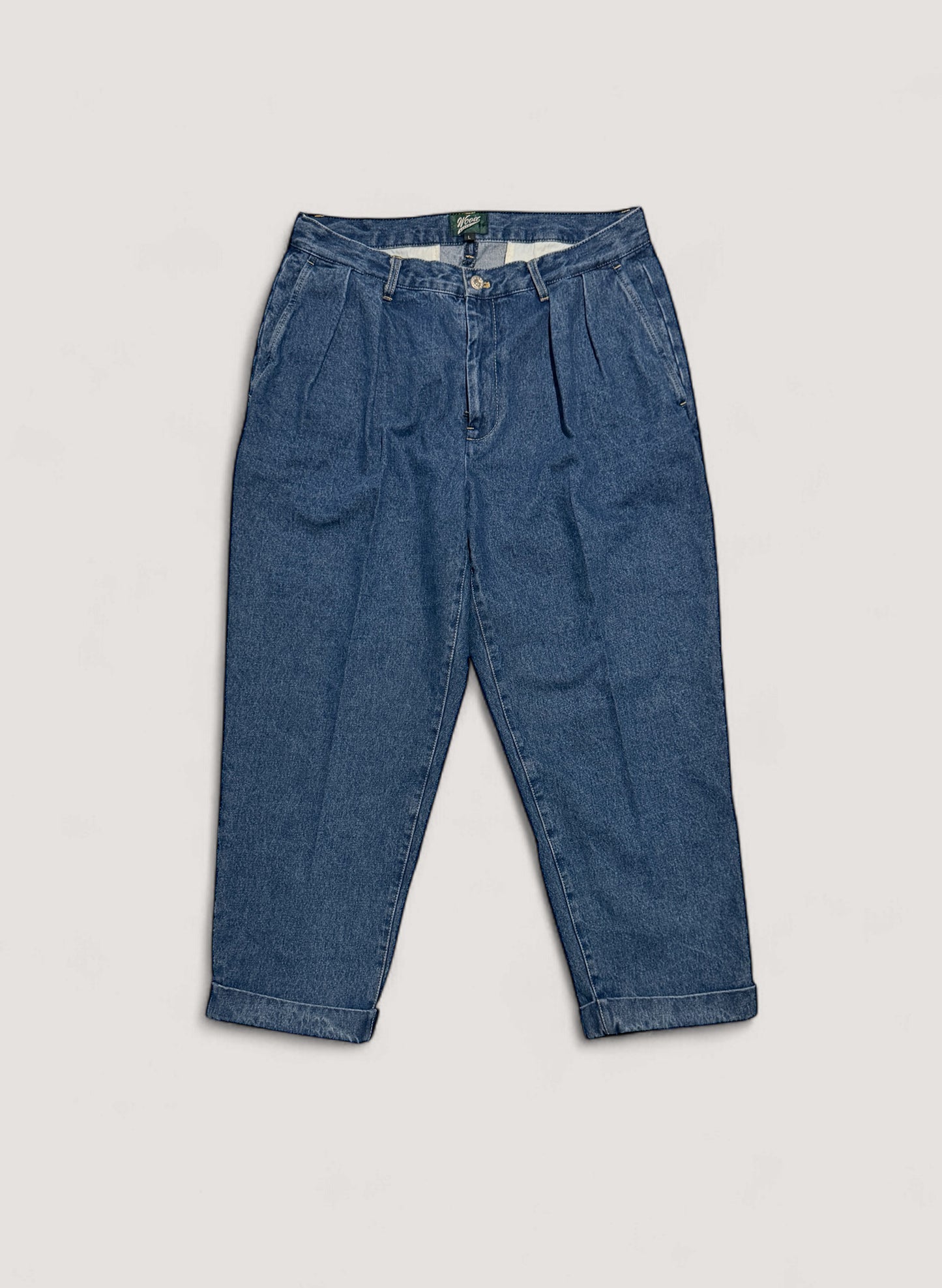 WOODBLOCK 2TUCK DENIM TROUSER LIGHT INDIGO (WB-25AW-007)