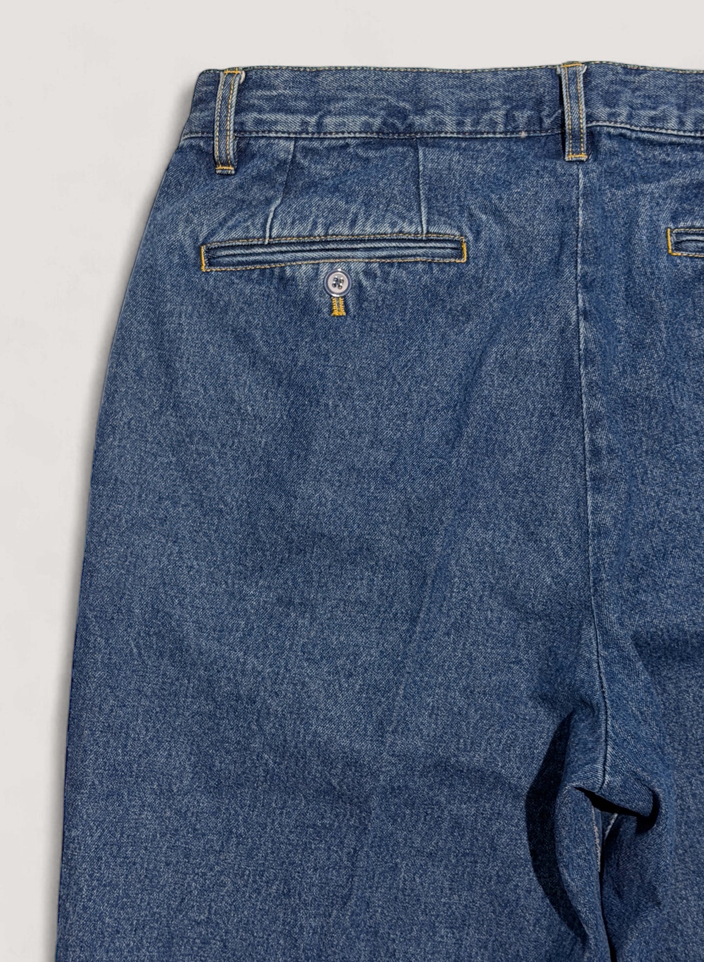 WOODBLOCK 2TUCK DENIM TROUSER LIGHT INDIGO (WB-25AW-007)