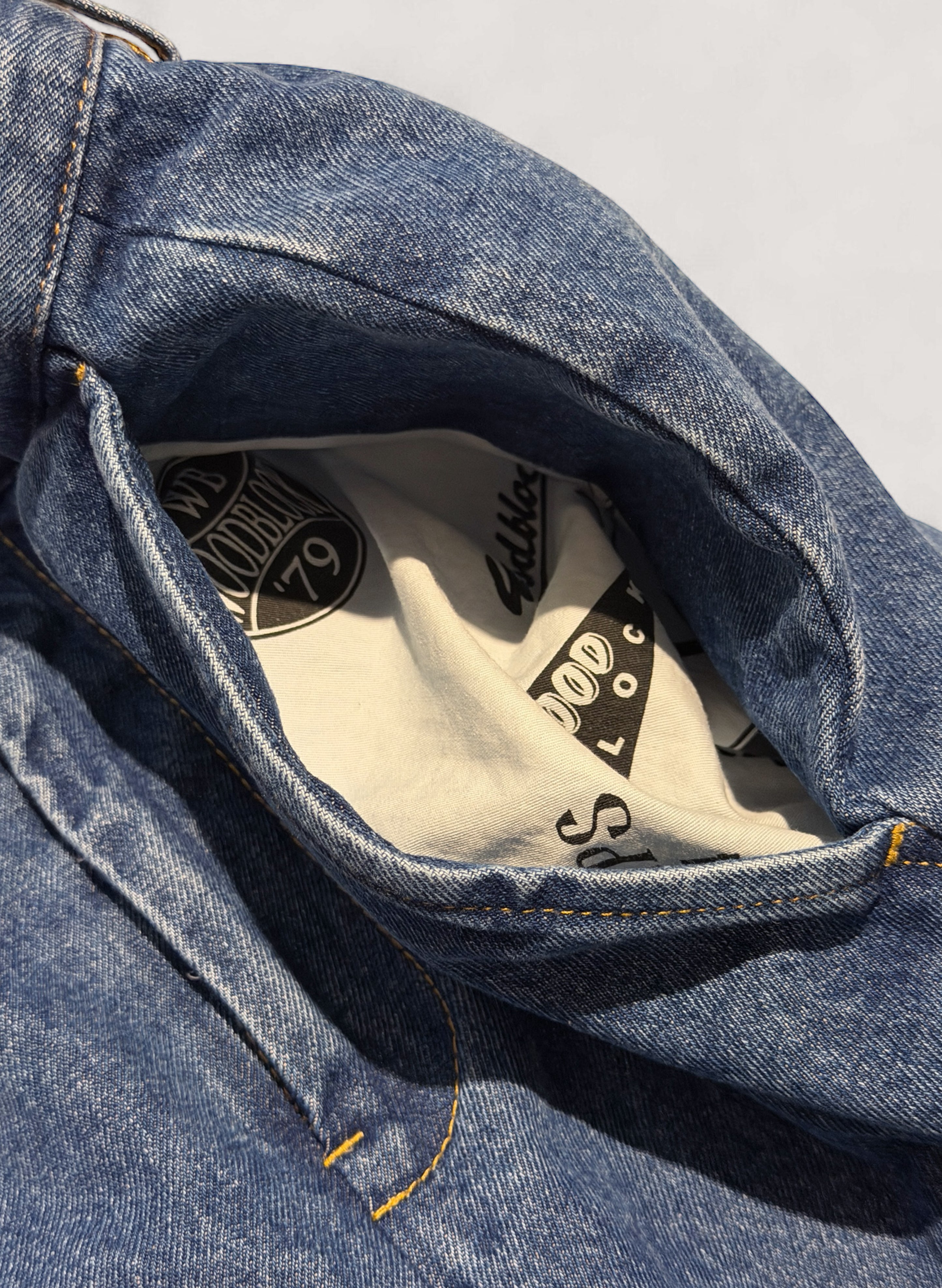 WOODBLOCK 2TUCK DENIM TROUSER LIGHT INDIGO (WB-25AW-007)