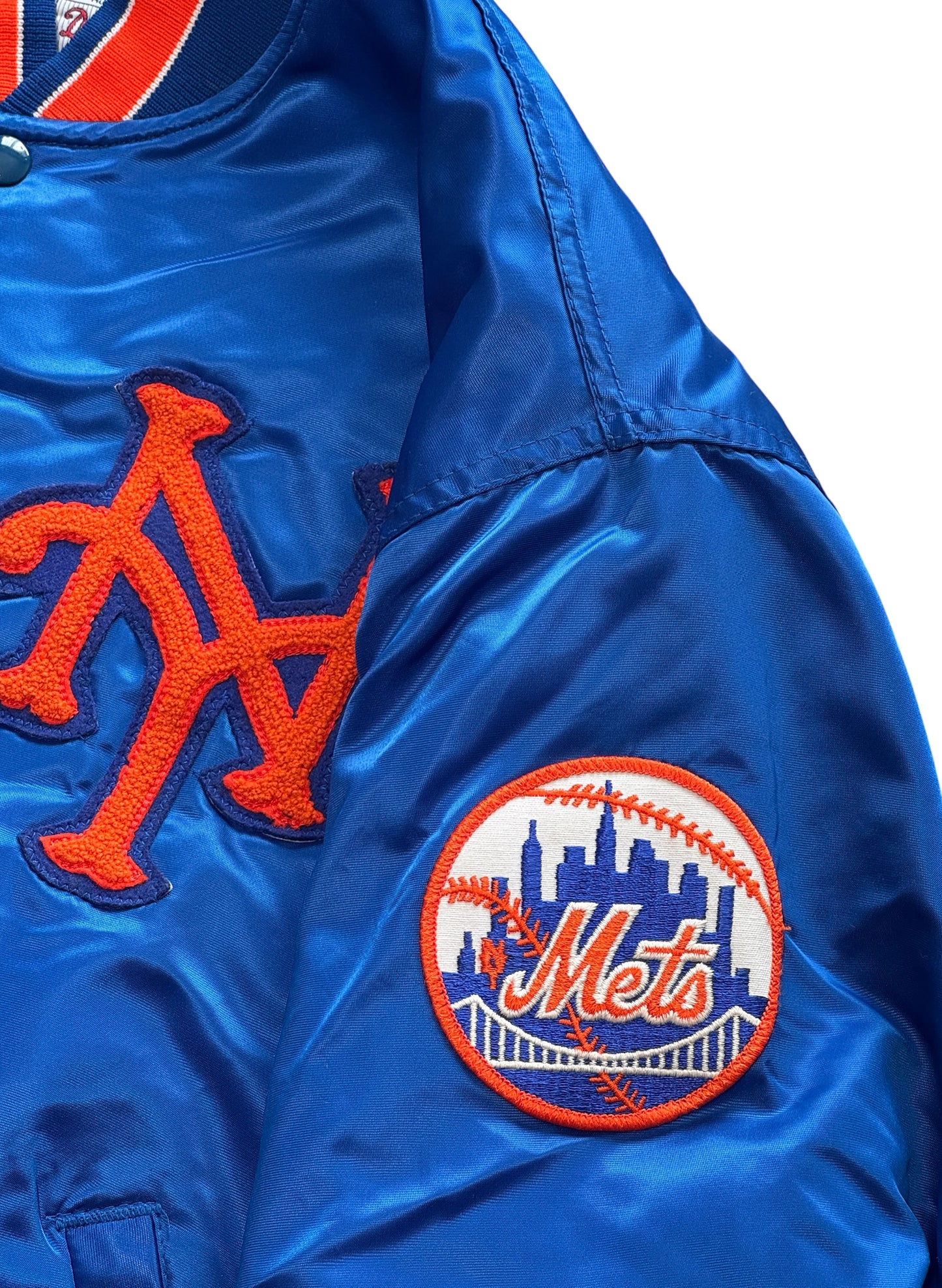 (SUP-548) STARTER NEW YORK METS NYLON STADIUM JACKET - MADE IN JAMAICA