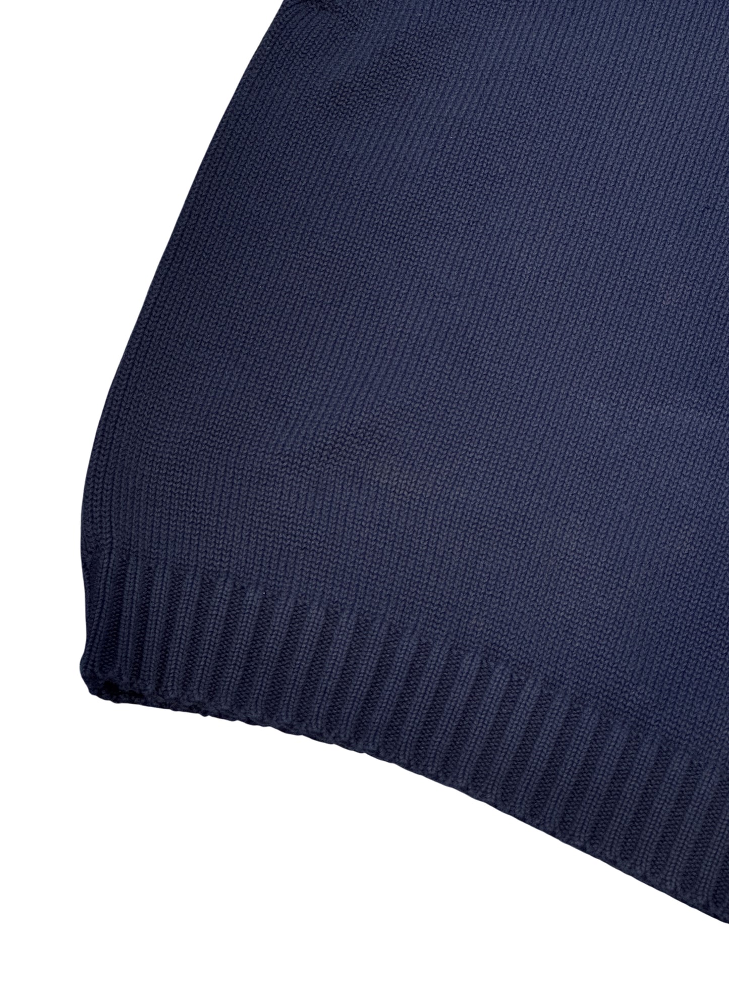 (SUP-654) 90s J.CREW COTTON KNIT VEST - NAVY