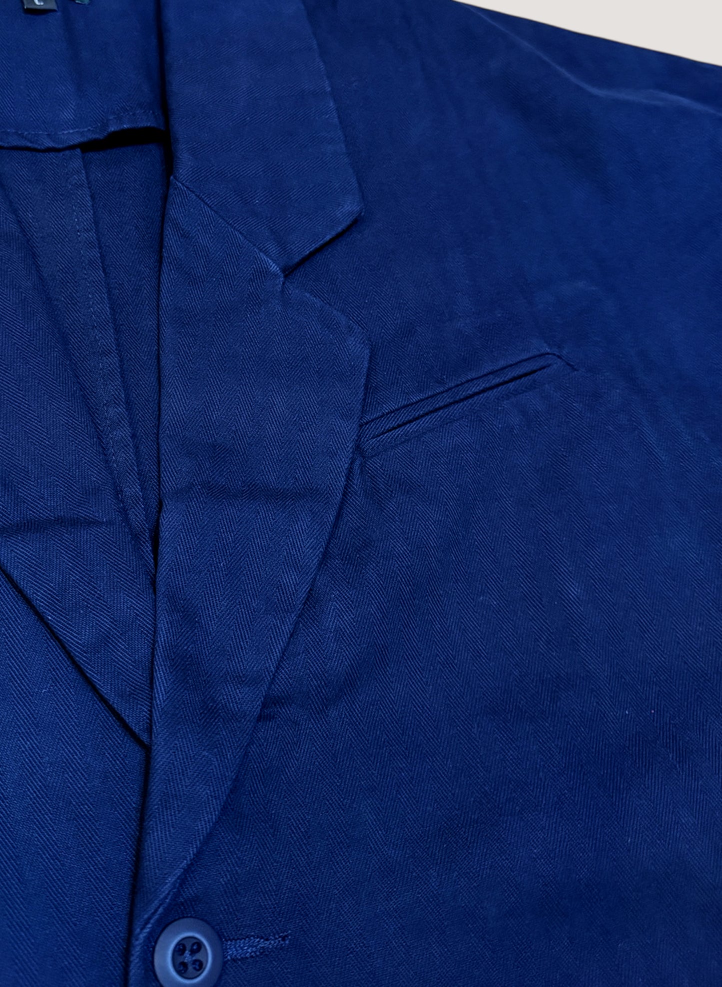 WOODBLOCK HERRINGBONE 2BTN WIDE SLEEVE JACKET NAVY(WB-25AW-004)