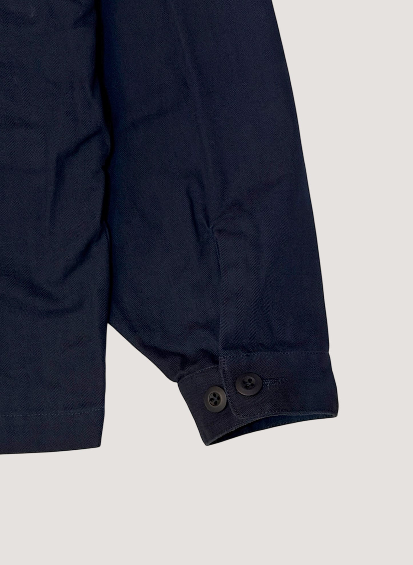 WOODBLOCK HERRINGBONE 2BTN WIDE SLEEVE JACKET NAVY(WB-25AW-004)