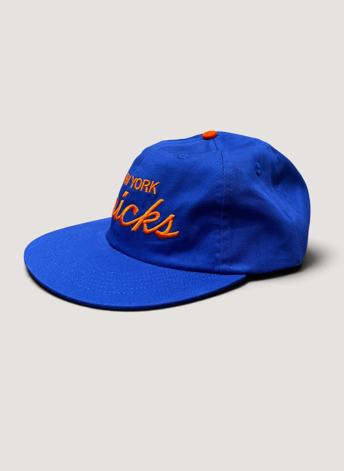 Uncle Jay's Vintage NY Knicks Cotton Twill Script Cap BLUE/ORANGE(UNCLE-015)