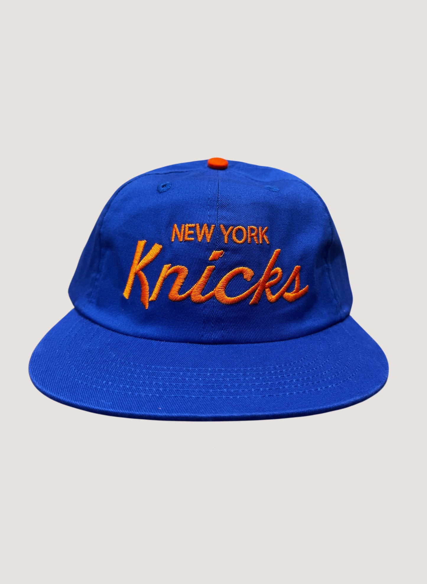 Uncle Jay's Vintage NY Knicks Cotton Twill Script Cap BLUE/ORANGE(UNCLE-015)