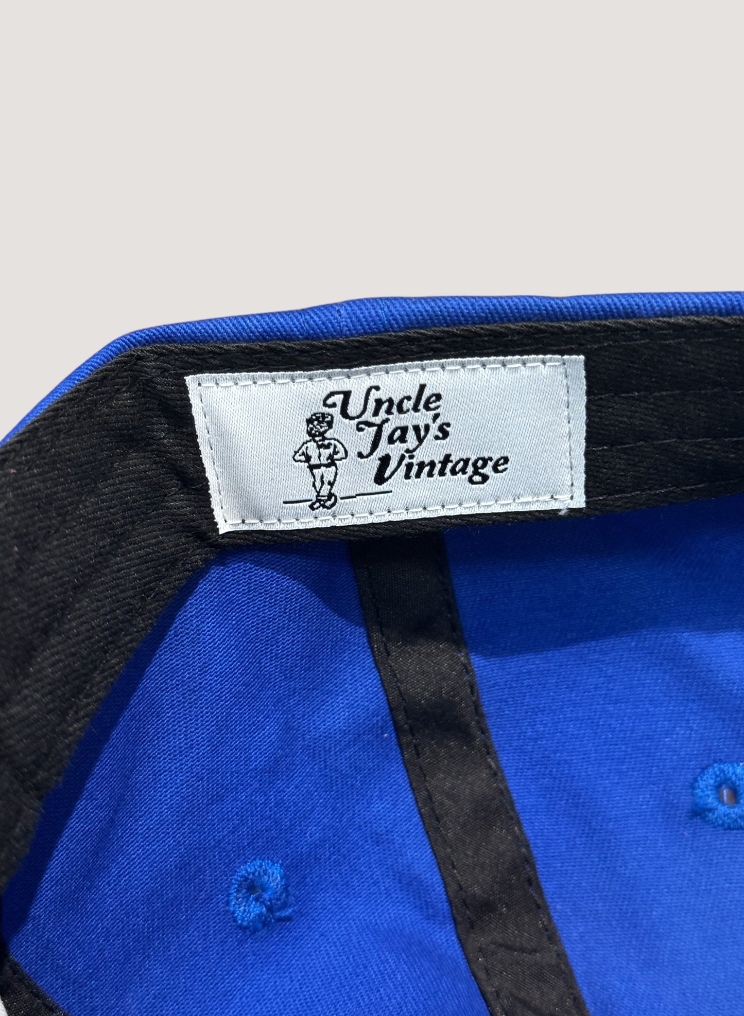 Uncle Jay's Vintage NY Knicks Cotton Twill Script Cap BLUE/ORANGE(UNCLE-015)