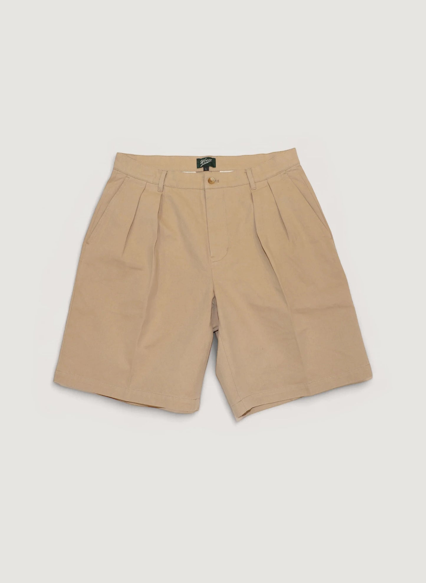 WOODBLOCK 2TUCK CHINO SHORT PANT KHAKI (WB-26SS-017)