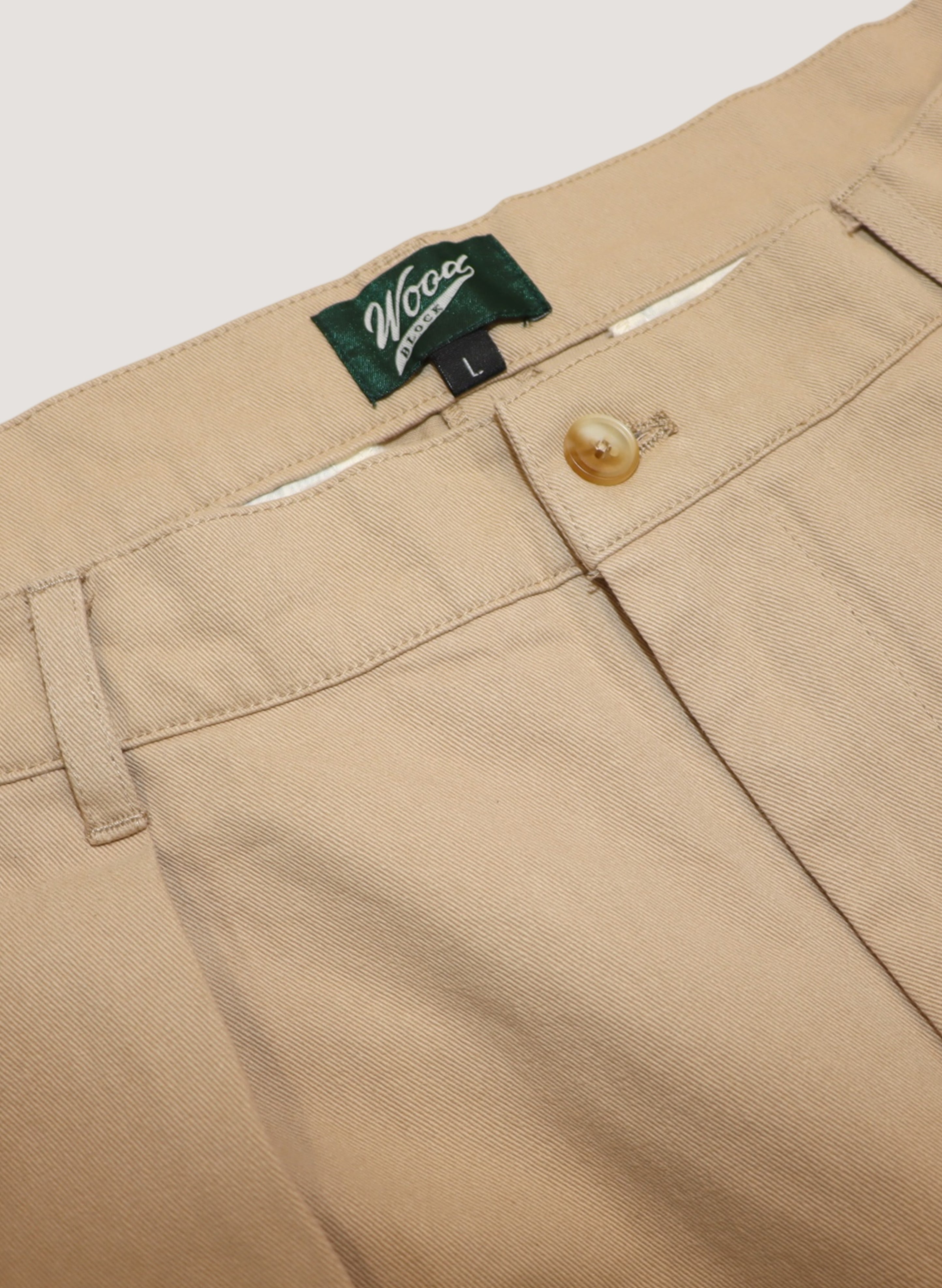 WOODBLOCK 2TUCK CHINO SHORT PANT KHAKI (WB-26SS-017)