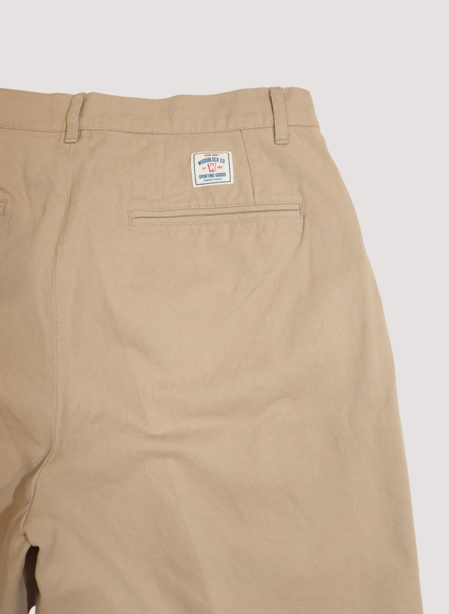 WOODBLOCK 2TUCK CHINO SHORT PANT KHAKI (WB-26SS-017)