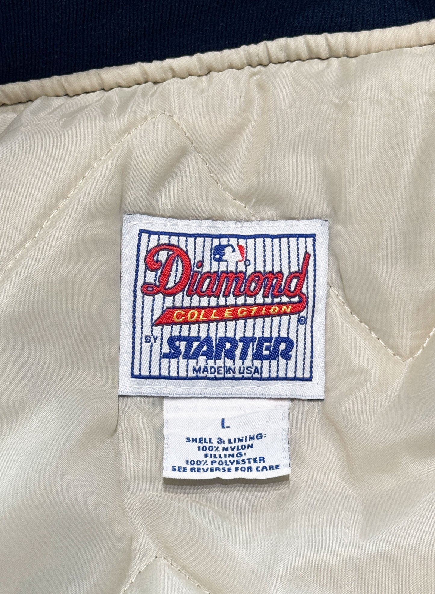 (SUP-552) STARTER NEW YORK YANKEES NYLON STADIUM JACKET - L - MADE IN U.S.A.