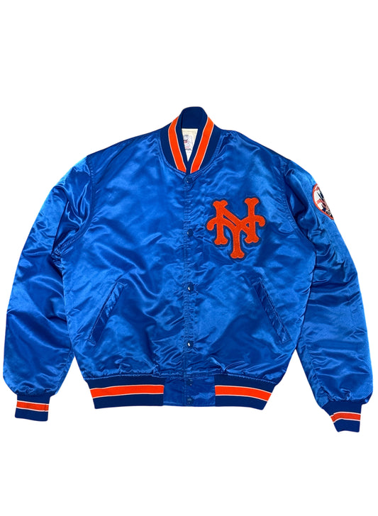 (SUP-507) STARTER NEW YORK METS NYLON STADIUM JACKET - MADE IN JAMAICA