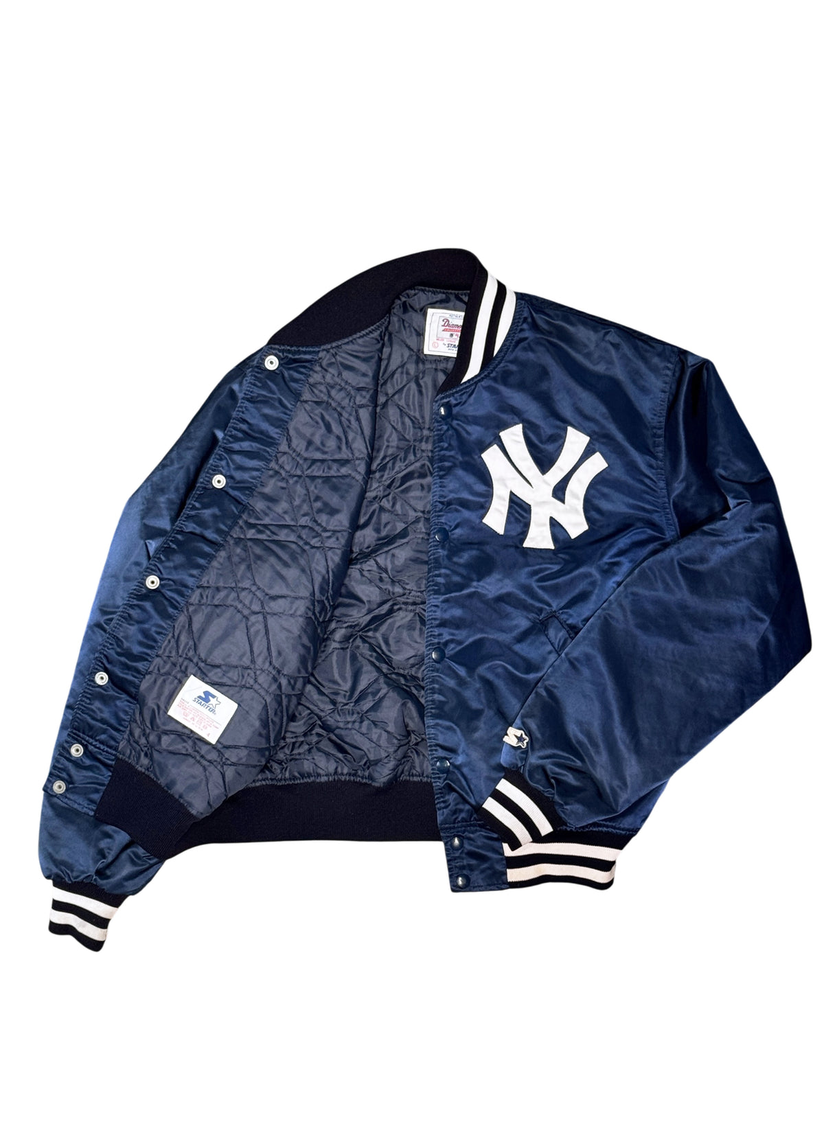 (SUP-866) STARTER NEW YORK YANKEES NYLON STADIUM JACKET - L - MADE IN U.S.A.