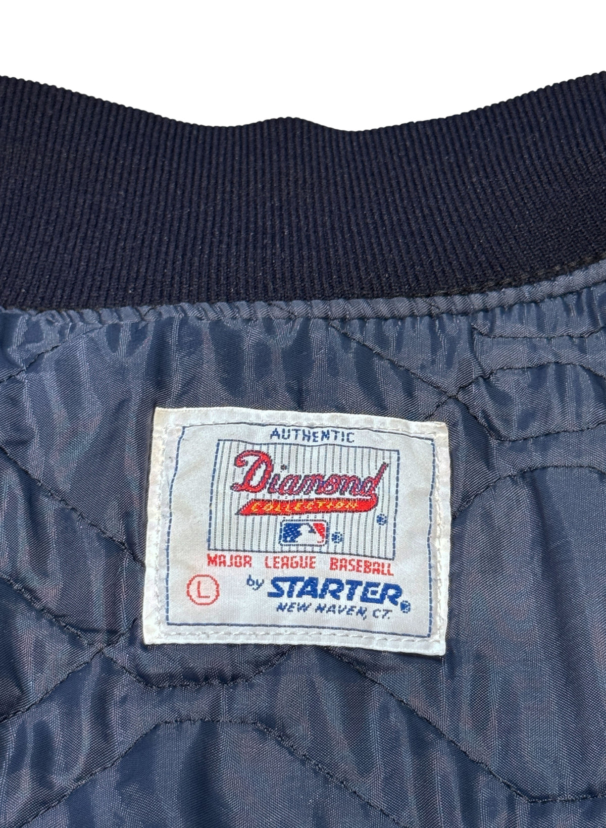 (SUP-866) STARTER NEW YORK YANKEES NYLON STADIUM JACKET - L - MADE IN U.S.A.