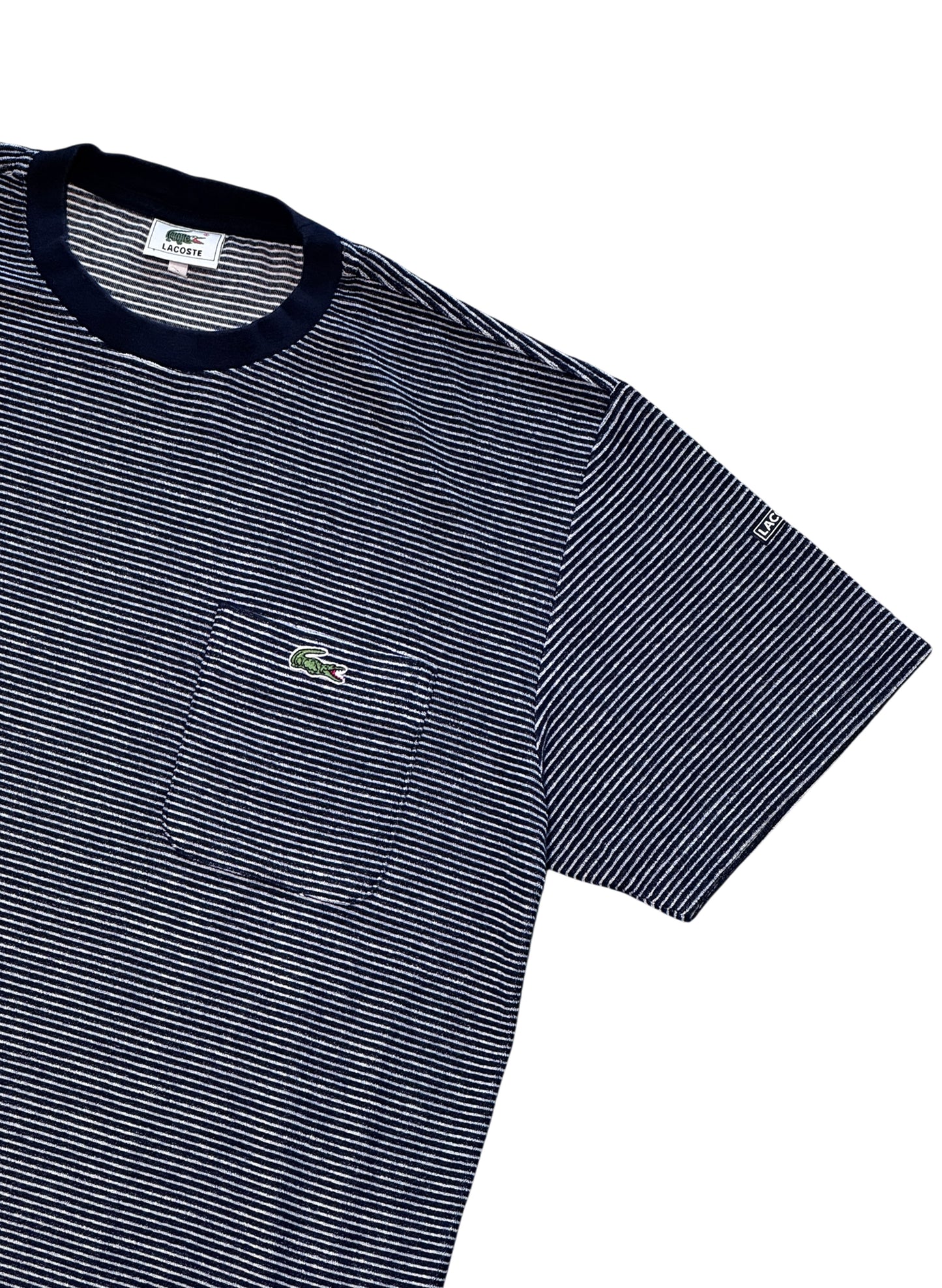 (SUP-709) LACOSTE TERRY BORDER POCKET TEE