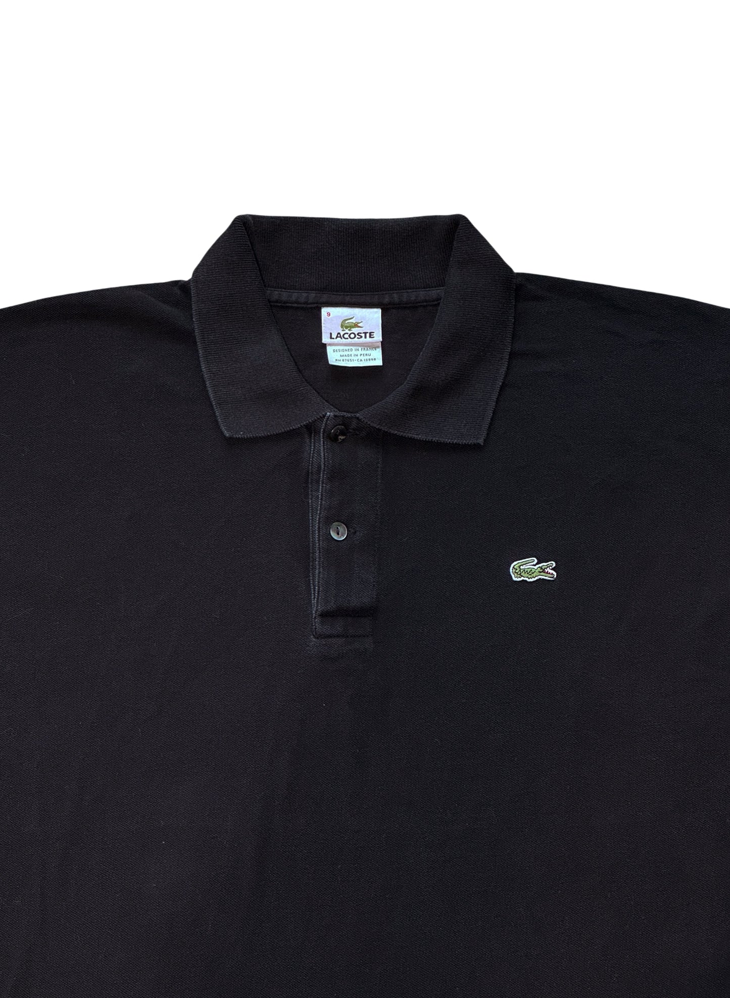 (SUP-669) LACOSTE POLO SHIRT "BLACK FADE"