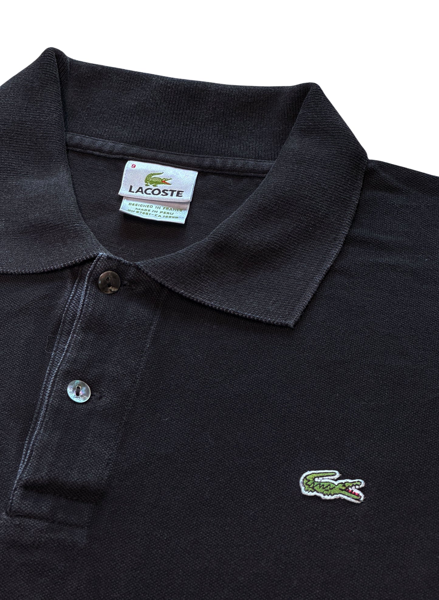 (SUP-669) LACOSTE POLO SHIRT "BLACK FADE"