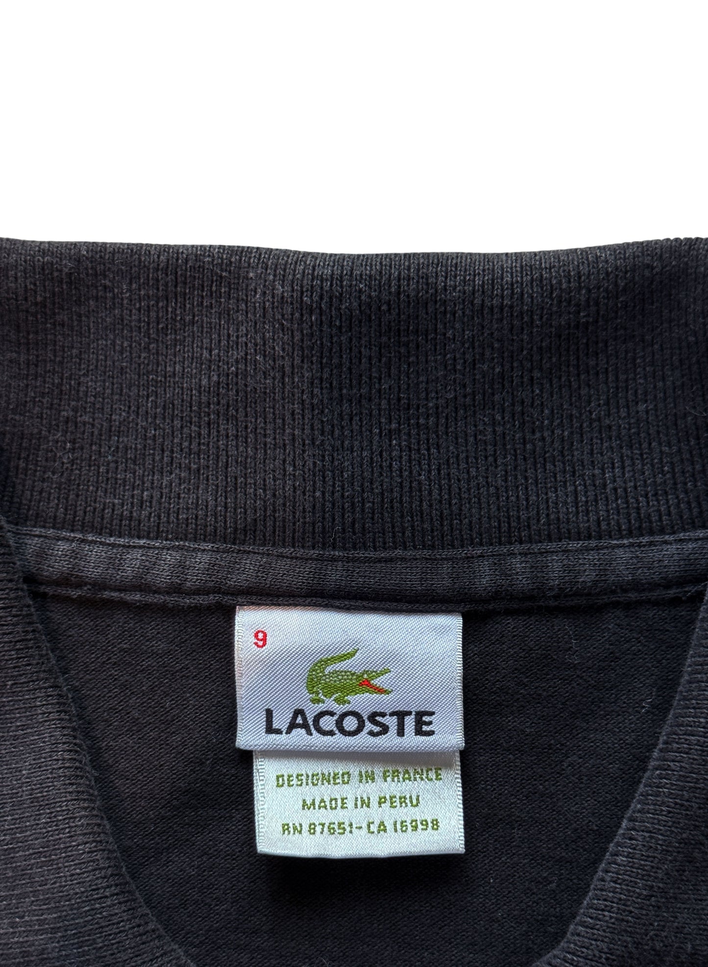 (SUP-669) LACOSTE POLO SHIRT "BLACK FADE"
