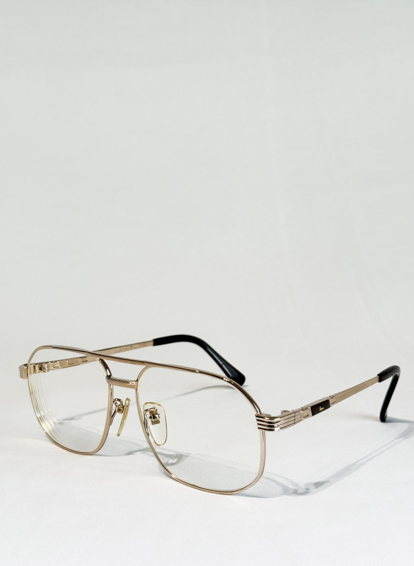 (SUP-359) 90'S VINTAGE TWO BRIDGE GLASSES "LANCEL PARIS" - KGP - MADE IN JAPAN