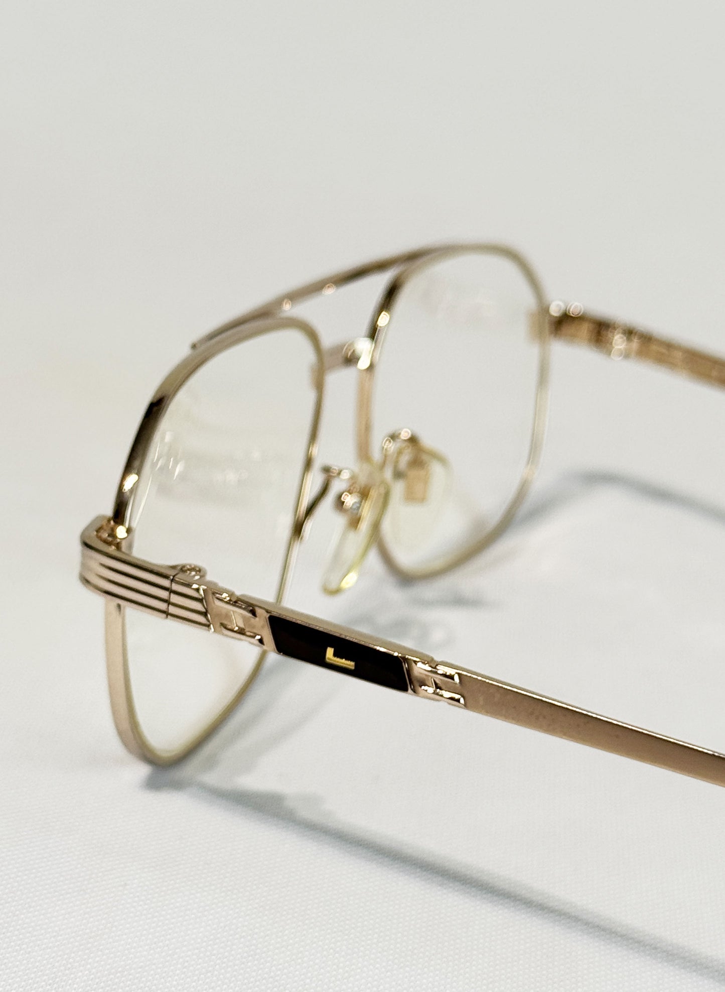 (SUP-359) 90'S VINTAGE TWO BRIDGE GLASSES "LANCEL PARIS" - KGP - MADE IN JAPAN