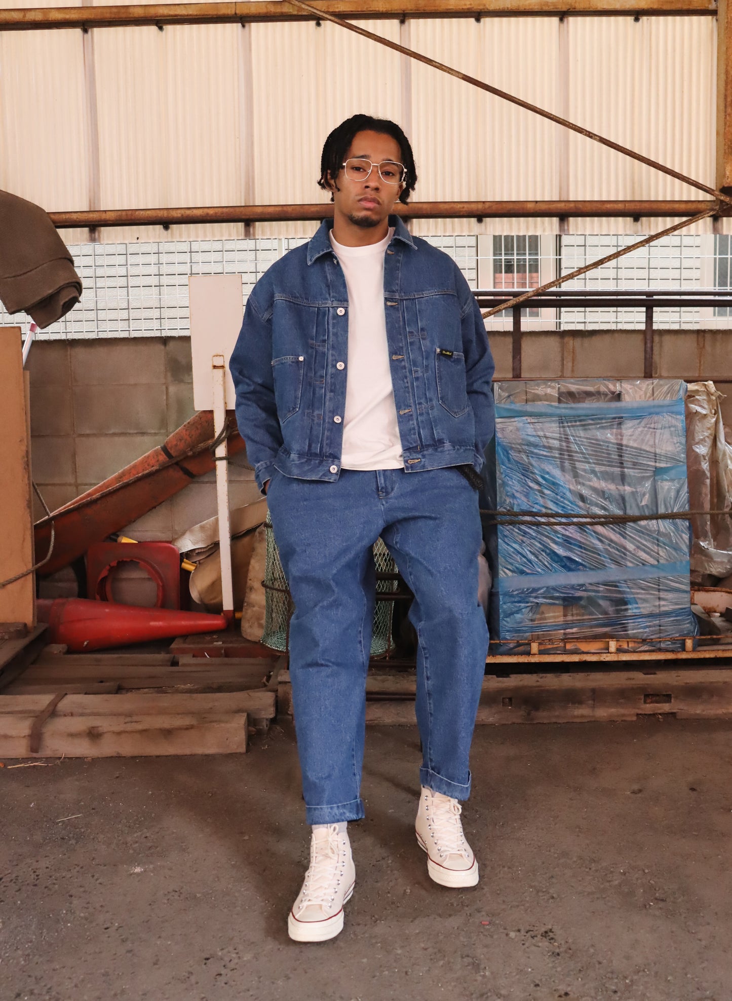 WOODBLOCK 2ND TYPE JACKET LIGHT INDIGO (WB-25AW-006)