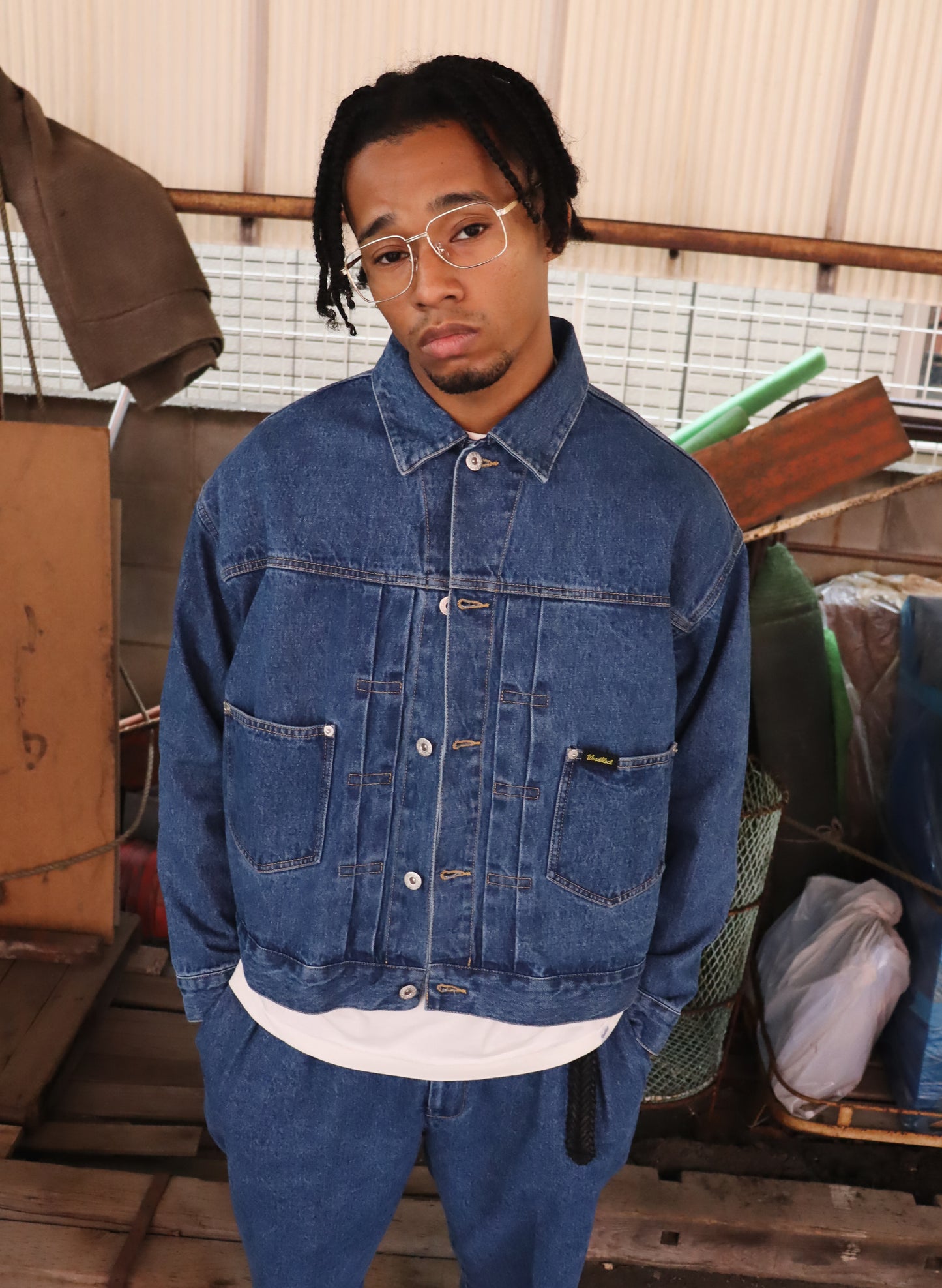 WOODBLOCK 2ND TYPE JACKET LIGHT INDIGO (WB-25AW-006)