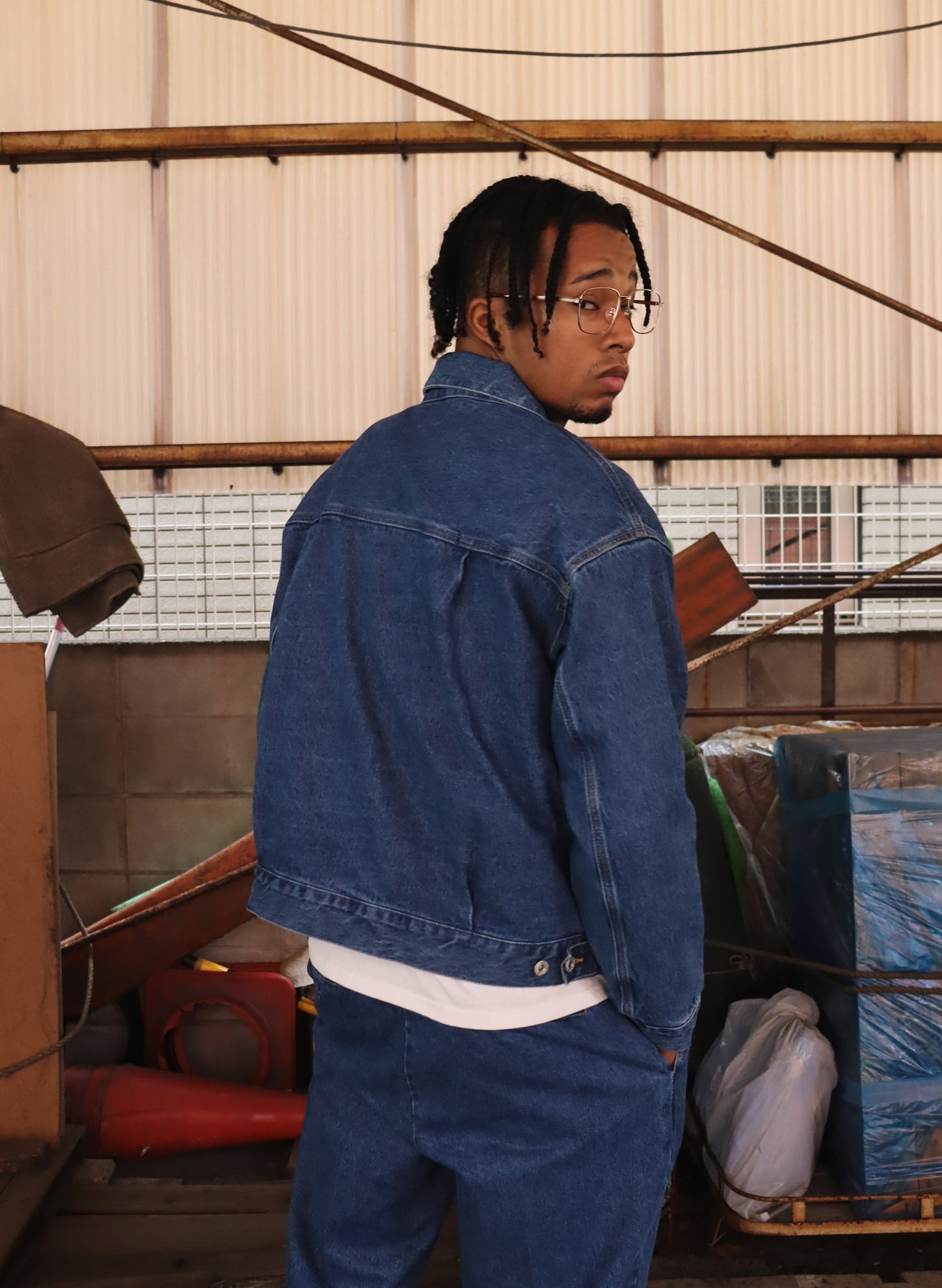 WOODBLOCK 2ND TYPE JACKET LIGHT INDIGO (WB-25AW-006)