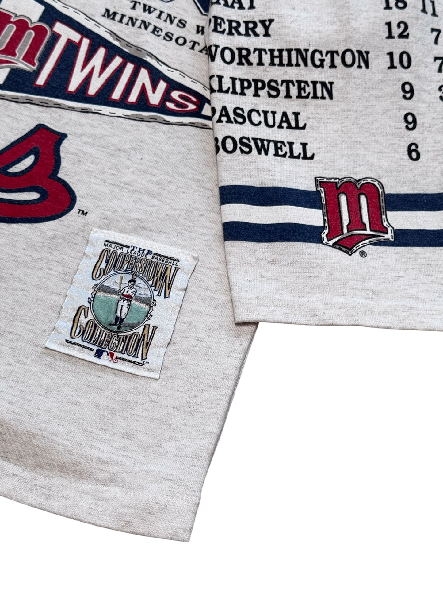 (SUP-746) MLB 1965 MINNESOTA TWINS 3/4 SLEEVE TEE - MADE IN U.S.A.