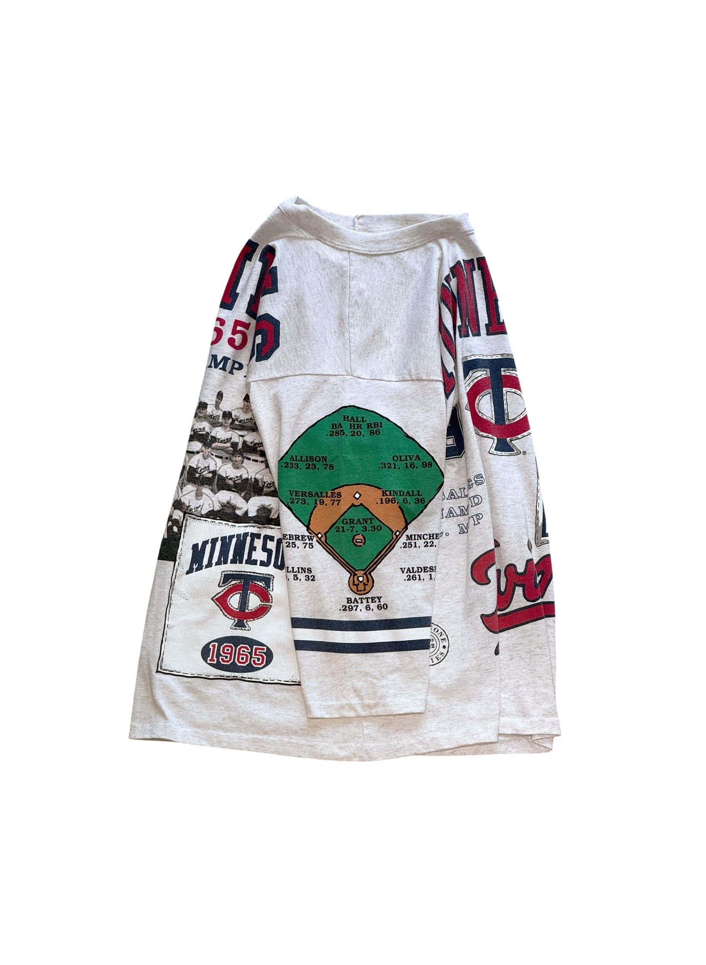 (SUP-746) MLB 1965 MINNESOTA TWINS 3/4 SLEEVE TEE - MADE IN U.S.A.